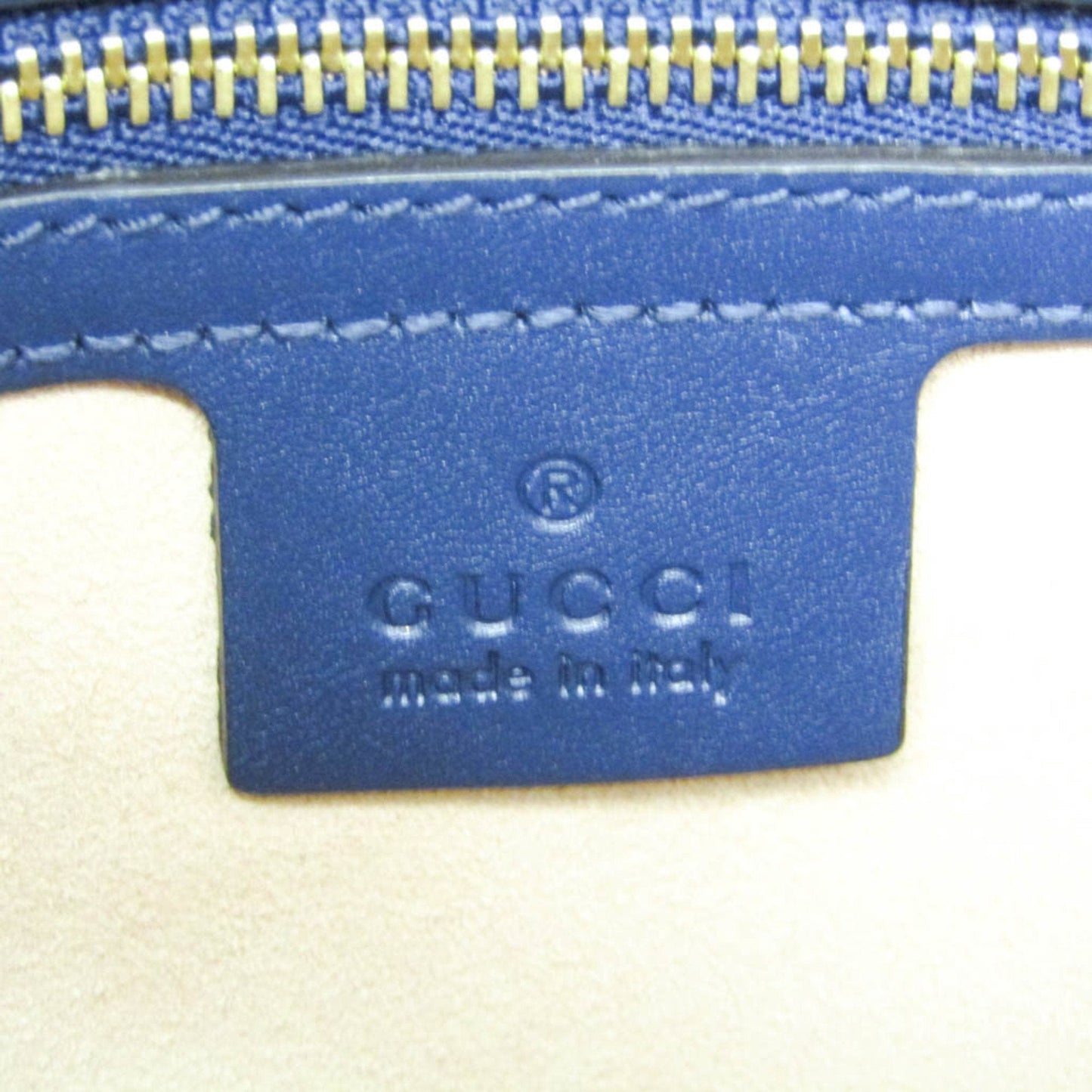Gucci Guccissima Blue Leather Handbag Shoulder Bag