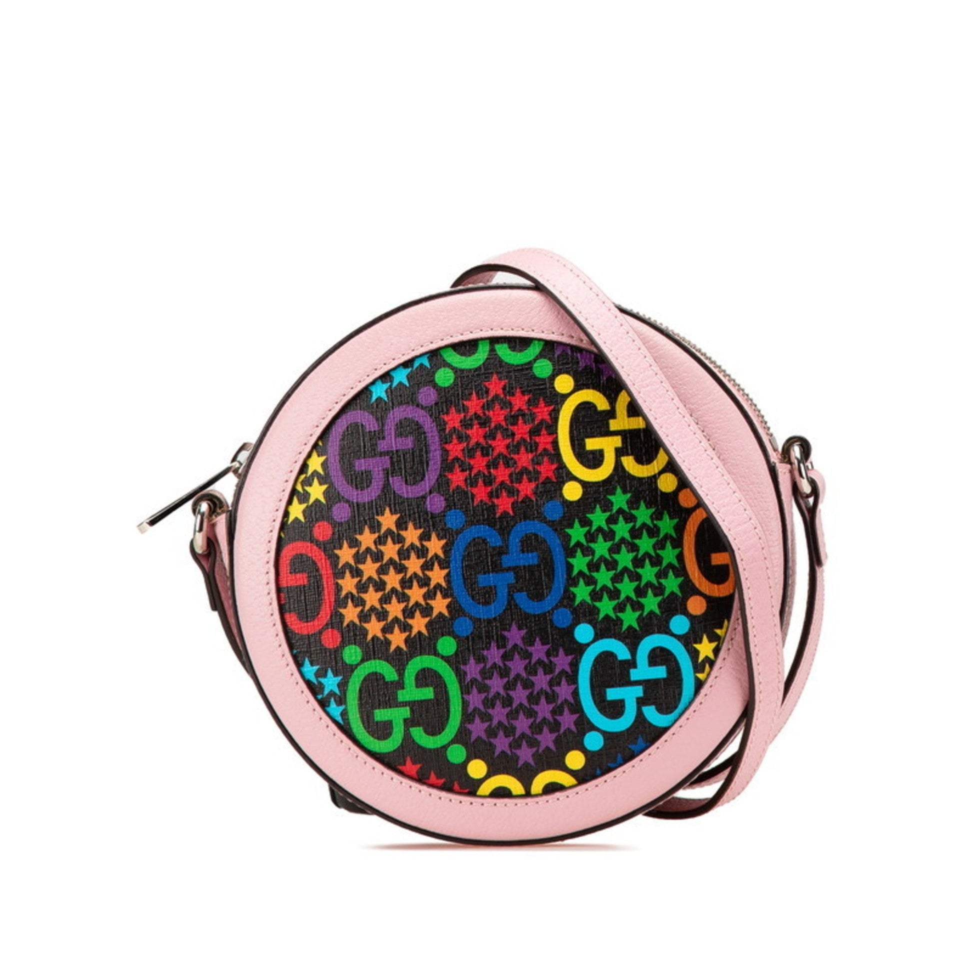 Gucci Multi-Color Pink Pvc Leather Shoulder Bag