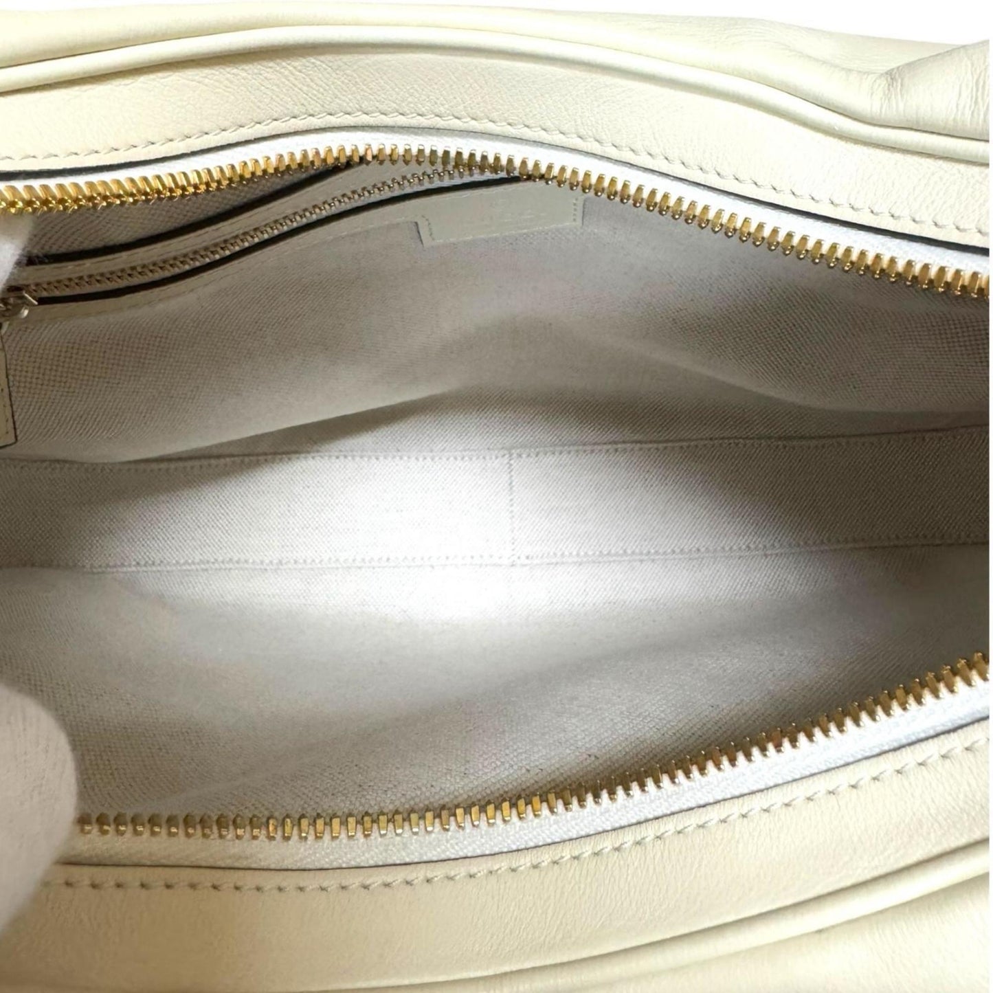 Gucci White Leather Shoulder Bag