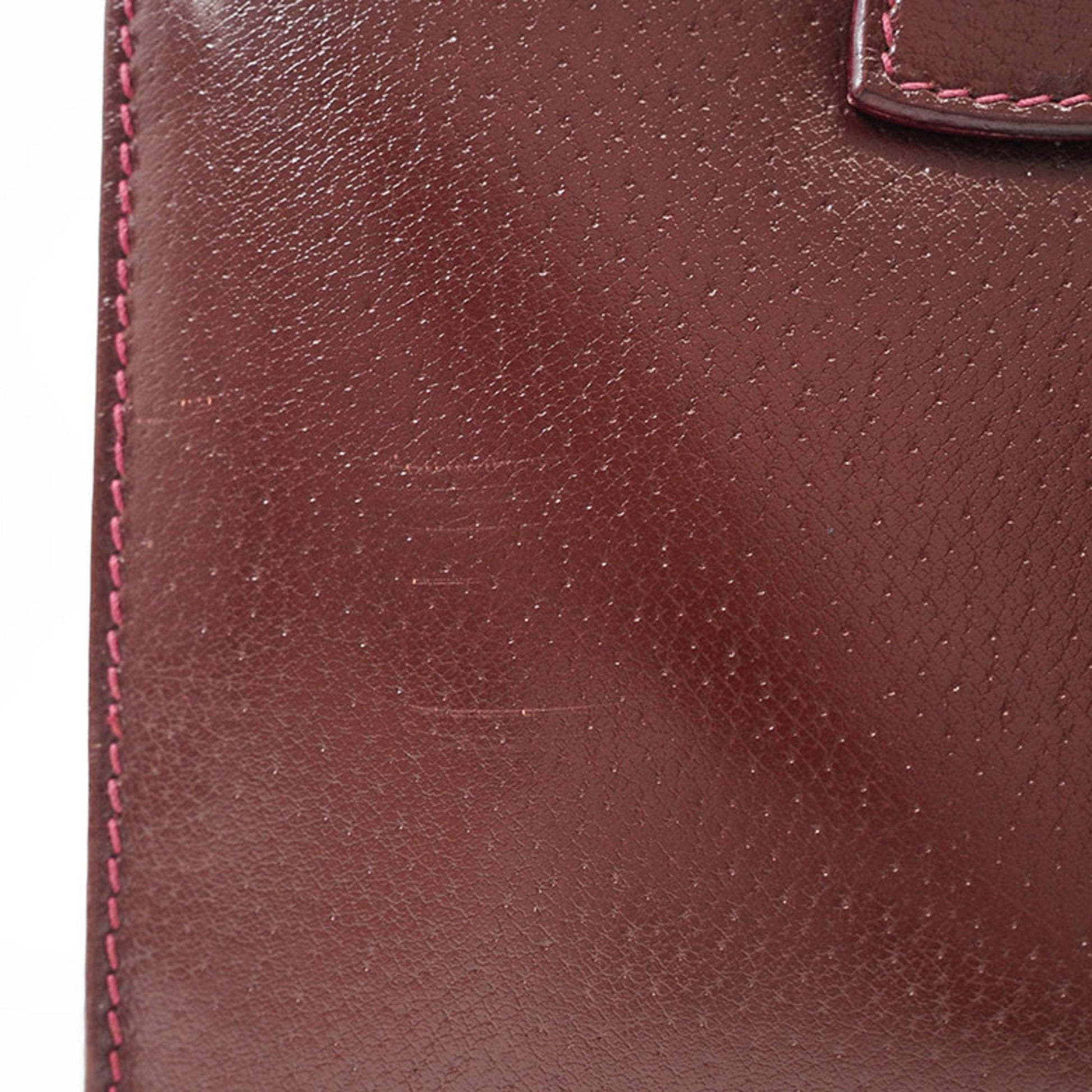 Gucci Bordeaux Leather Handbag