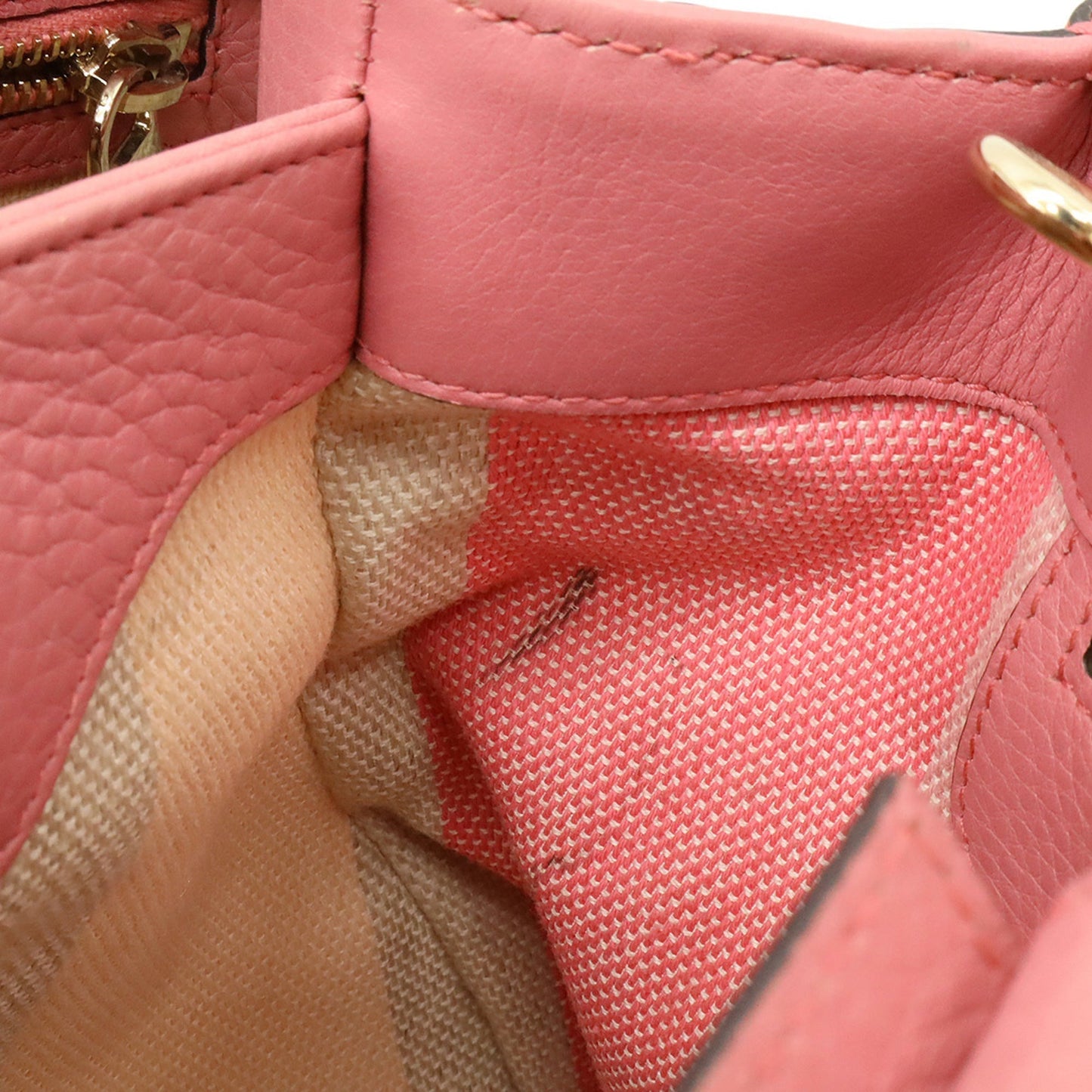 Gucci Pink Straw Leather Bamboo Handbag Shoulder Bag