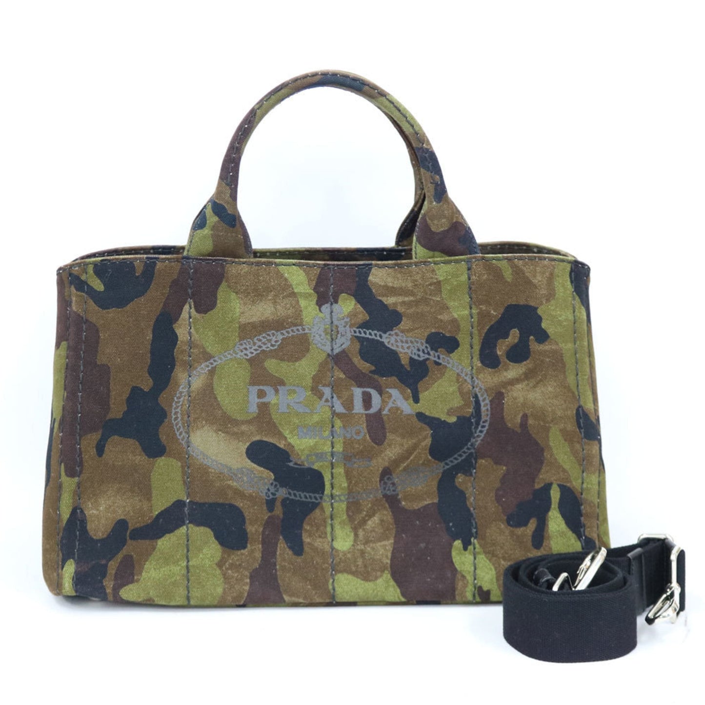 Prada Shoulder Bag Handbag Kanapatoto Mm Ladies Green