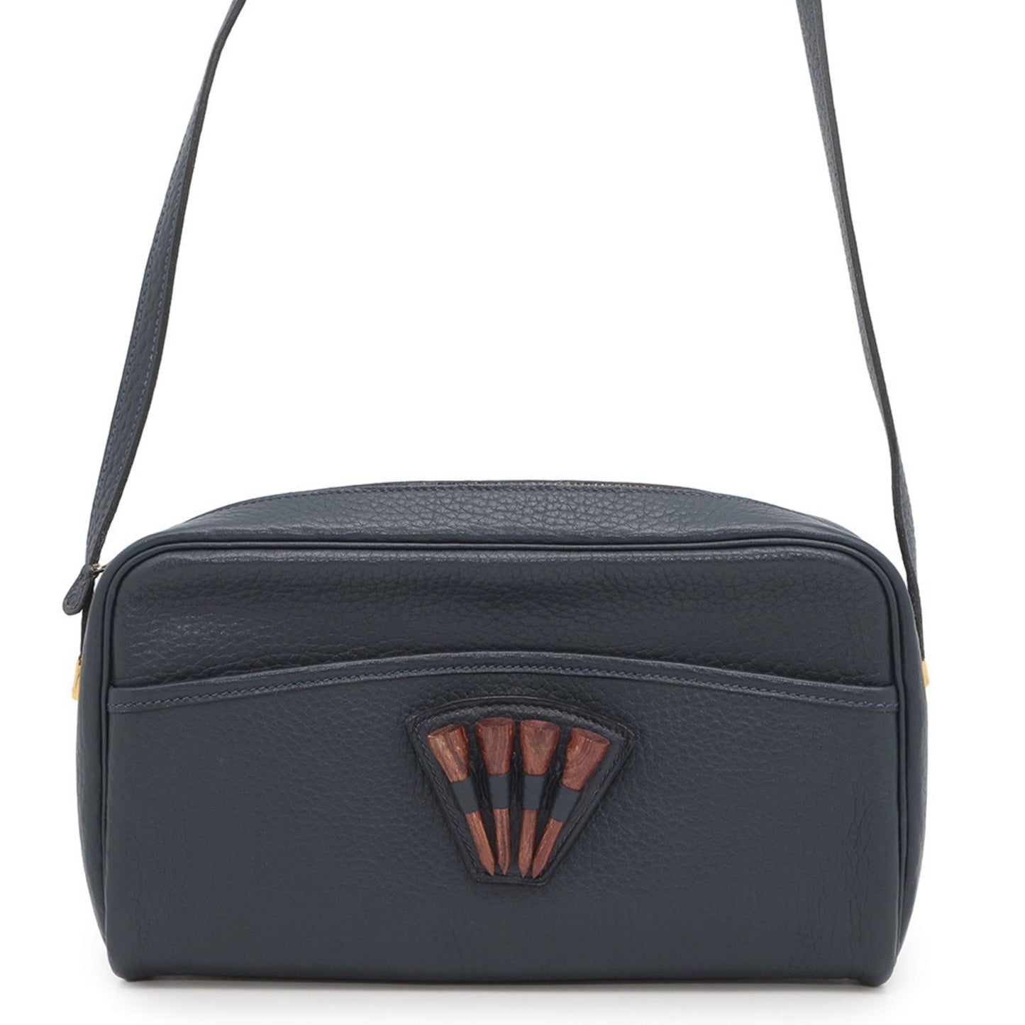 Hermes Kara Fjord Shoulder Bag Leather Navy