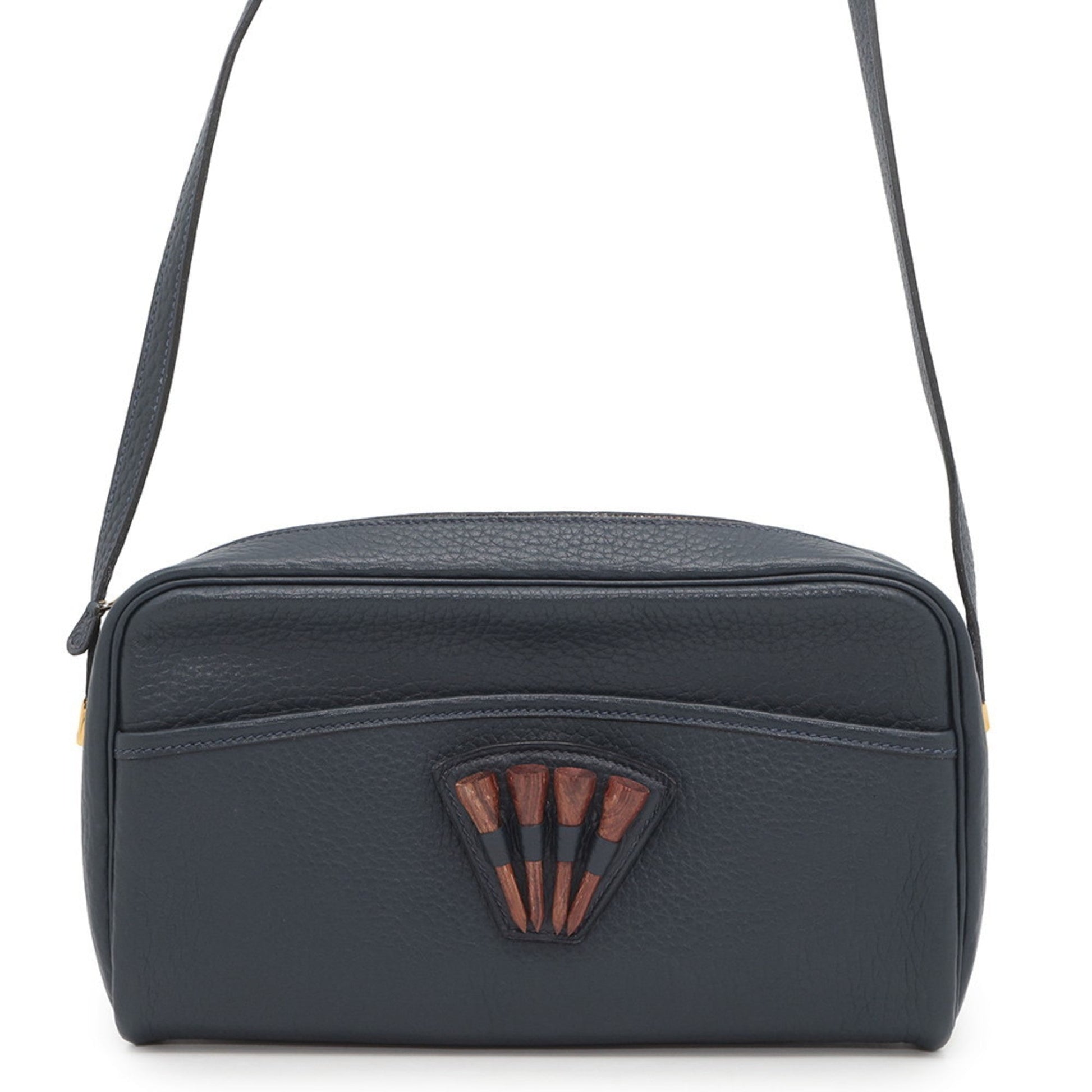 Hermes Kara Fjord Shoulder Bag Leather Navy