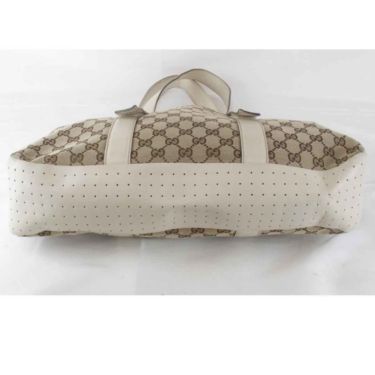Gucci Beige Gg Canvas Tote Bag
