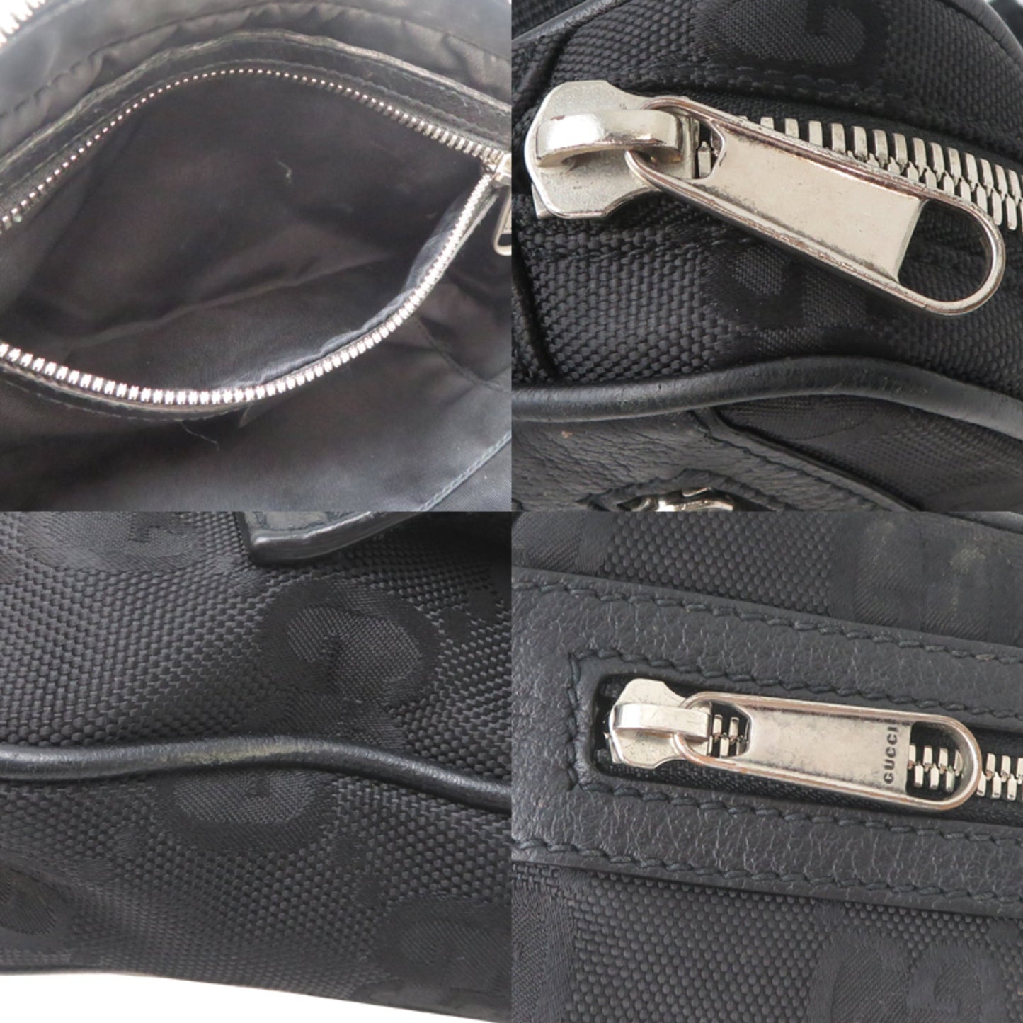 Gucci Black Nylon Leather Fanny Pack