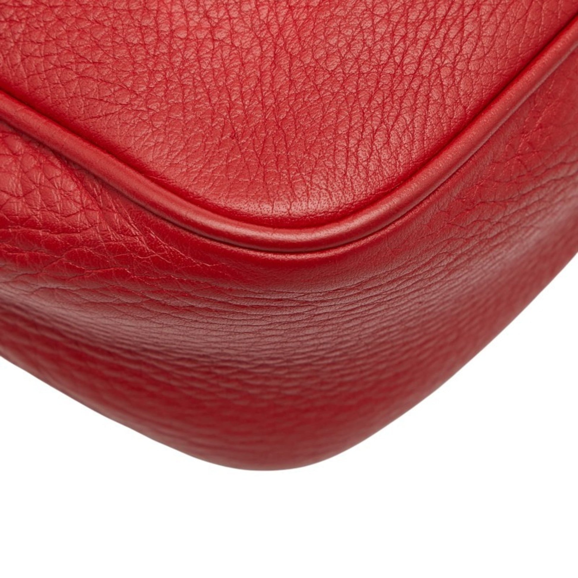Gucci Red Color Leather Shoulder Bag