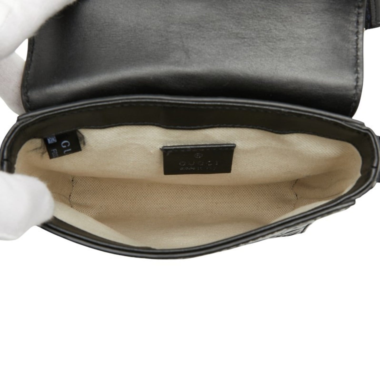 Gucci Black Leather Fanny Pack