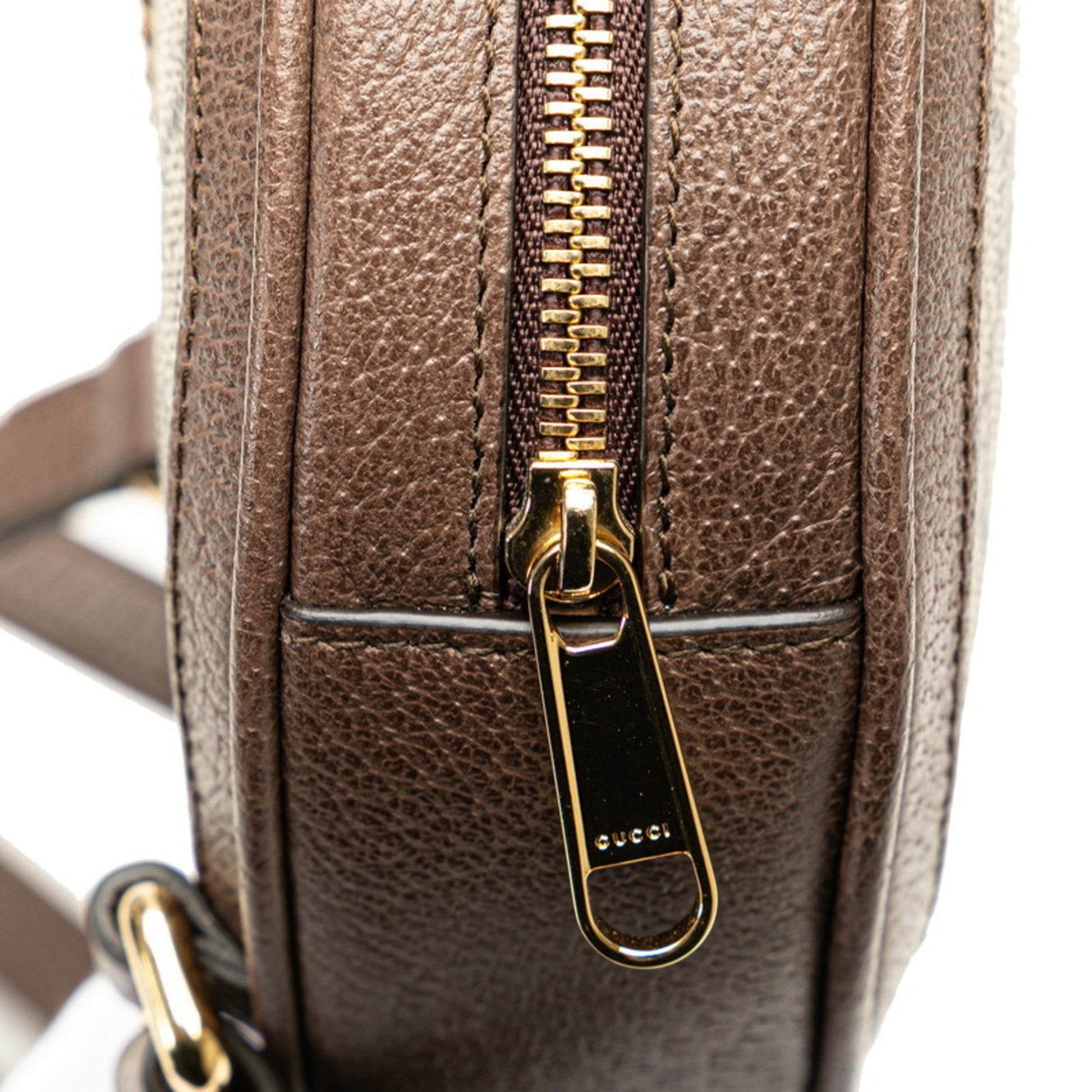 Gucci Beige Brown Pvc Leather Backpack