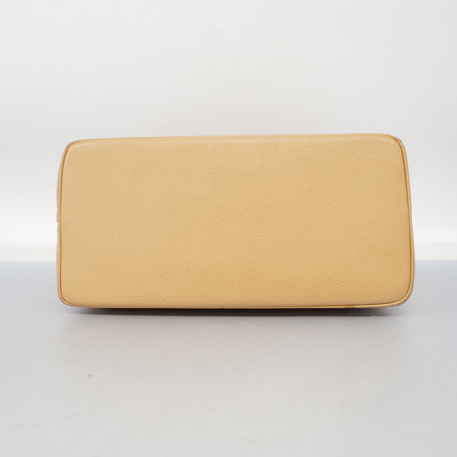 Chanel tote bag reissue tote caviar skin beige gold metal