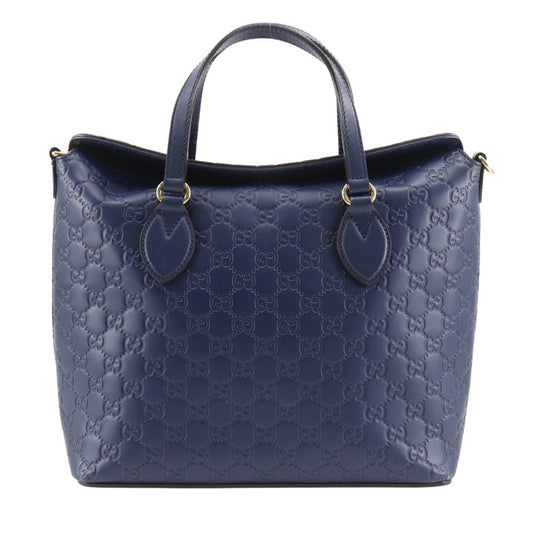 Gucci Navy Leather Handbag