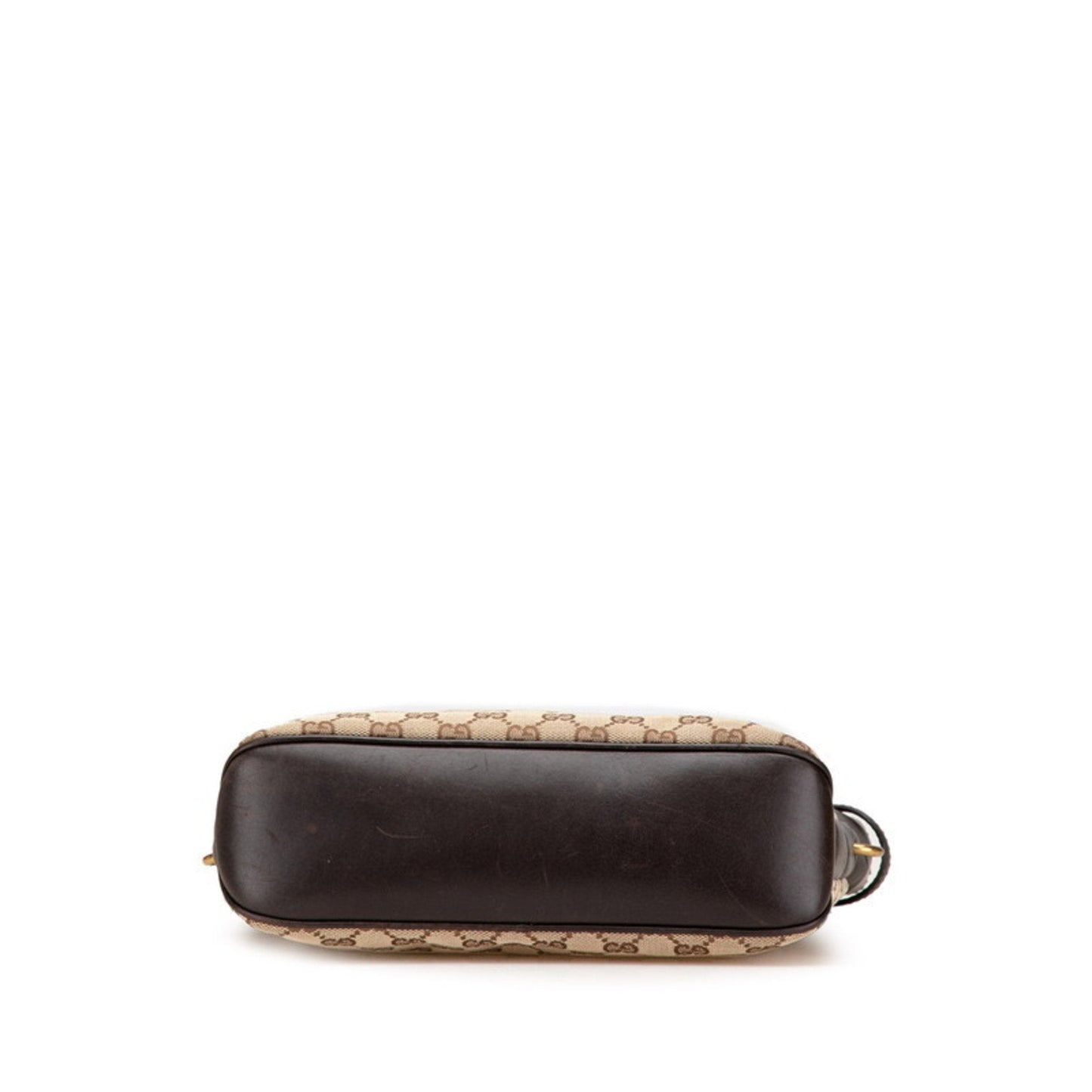 Gucci Beige Brown Canvas Leather Shoulder Bag