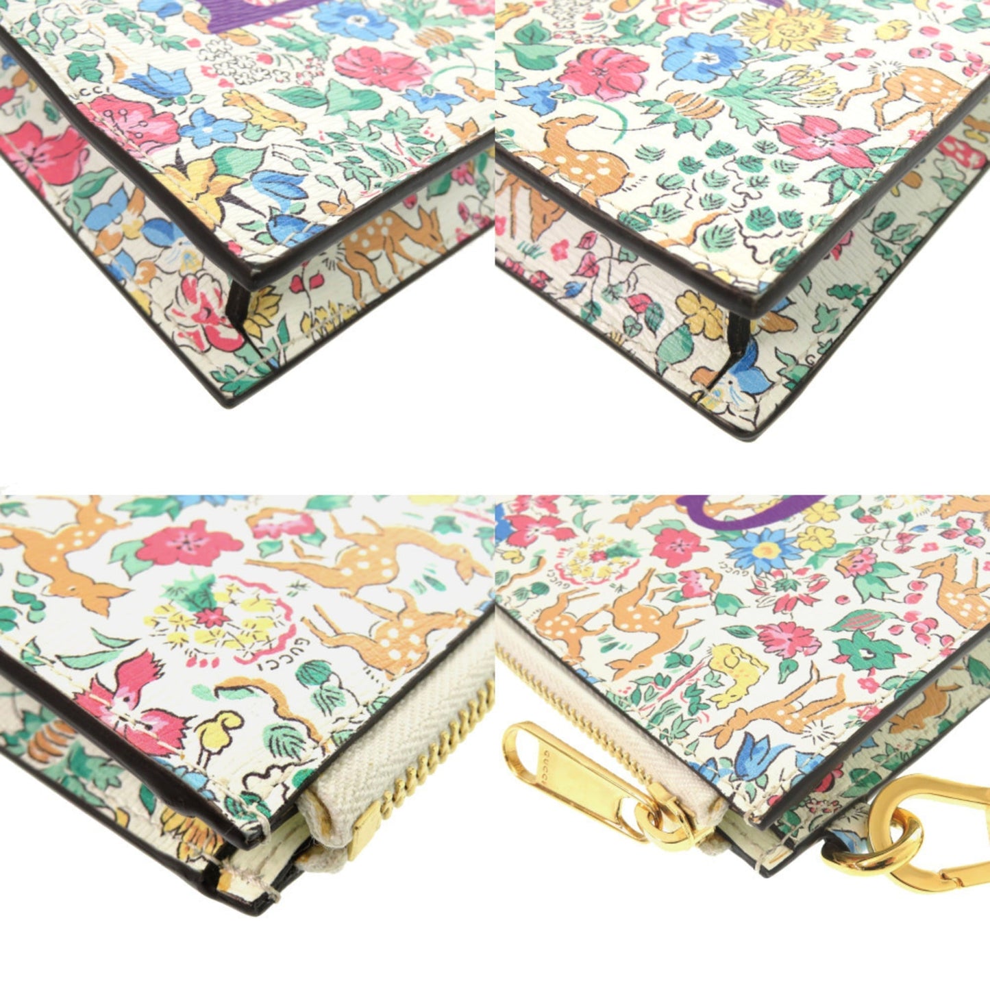 Gucci Light Blue White Leather Clutch Bag
