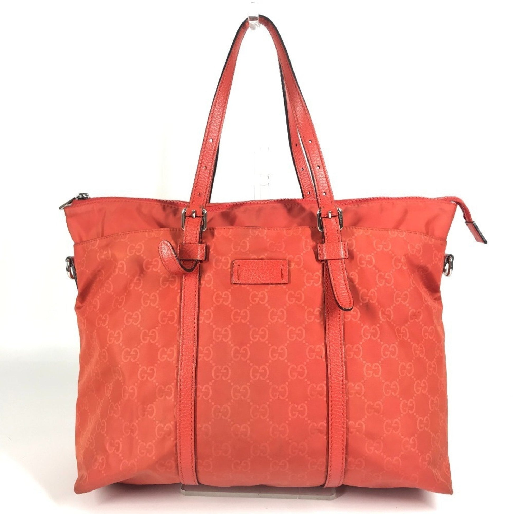Gucci Orange Nylon Handbag Shoulder Bag Tote Bag