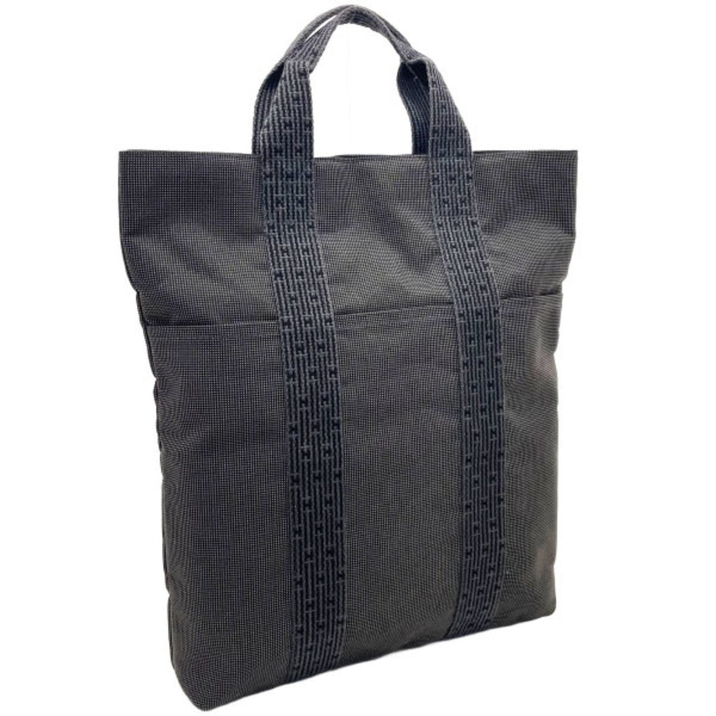 Hermes Her Line Handbag Tote Bag Canvas Nylon Gray