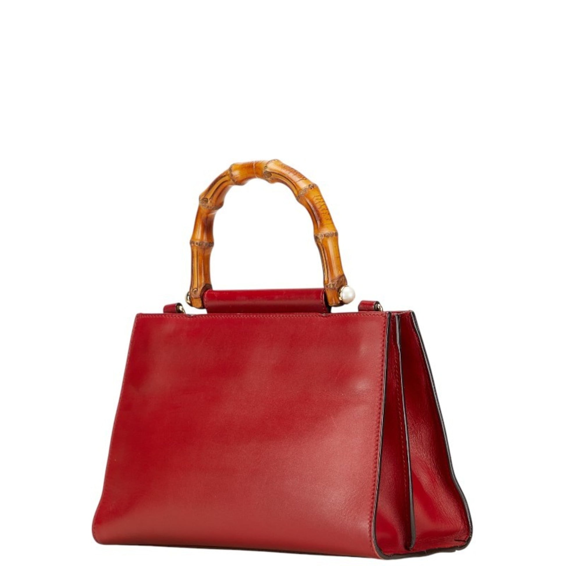 Gucci Red Color Leather Handbag Shoulder Bag