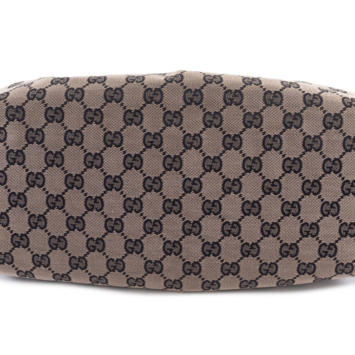 Gucci Gg Canvas Beige Black Gg Canvas Leather Handbag