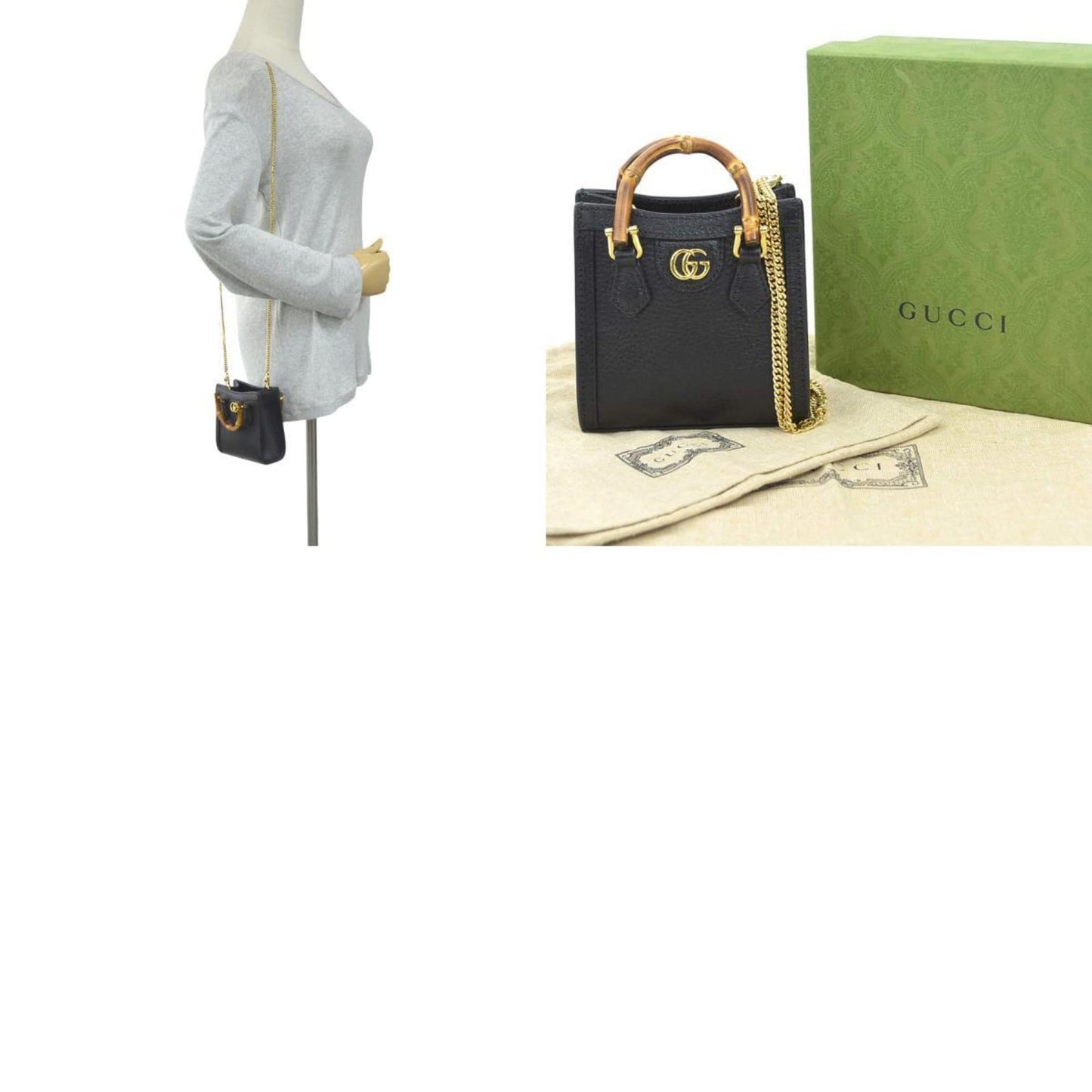 Gucci Black Leather Shoulder Bag