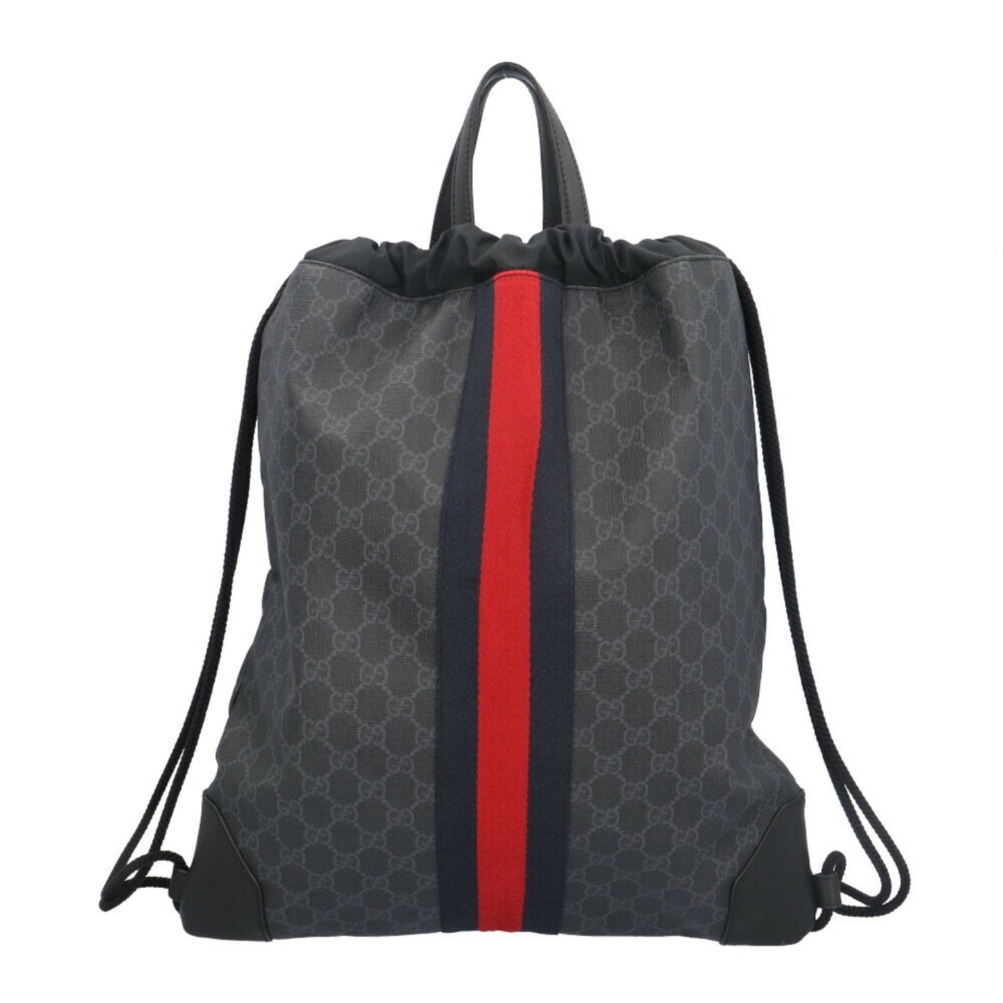 Gucci Black Navy Red Color Gg Supreme Backpack