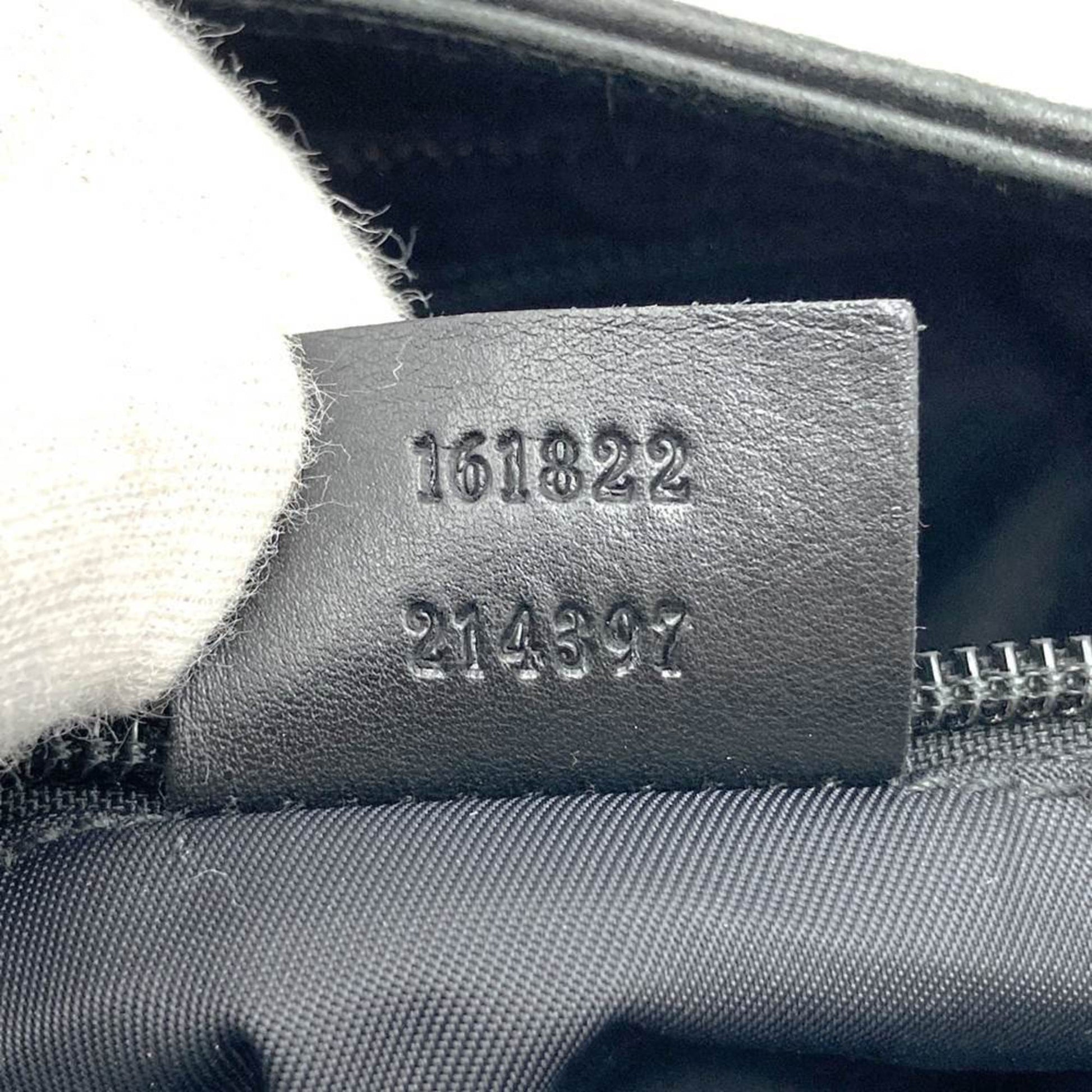 Gucci Black Nylon Leather Shoulder Bag