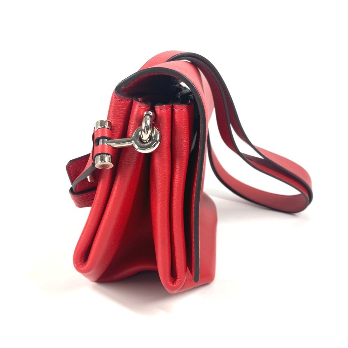Hermes Color Pochette Shoulder Bag Red Pink