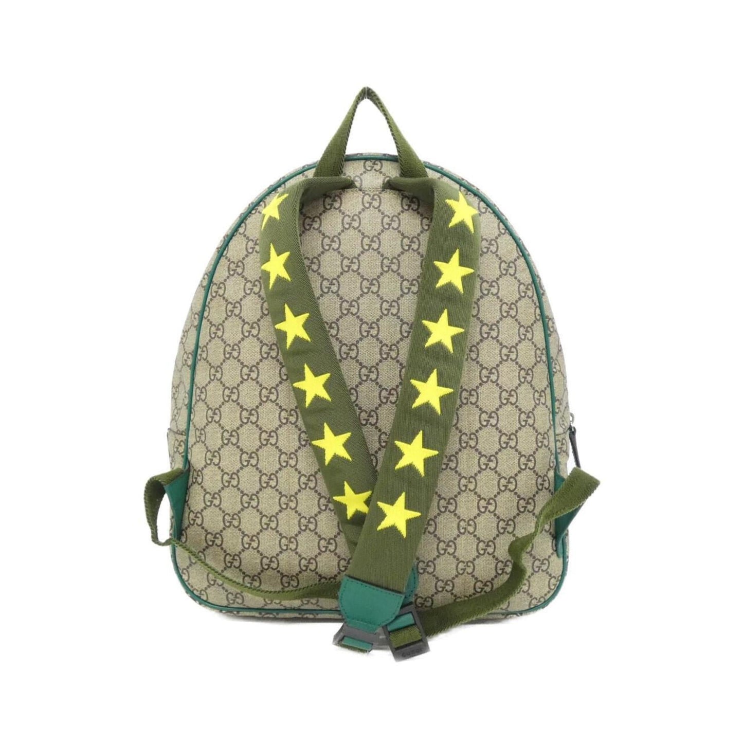 Gucci Beige Green Multi-Color Gg Supreme Backpack