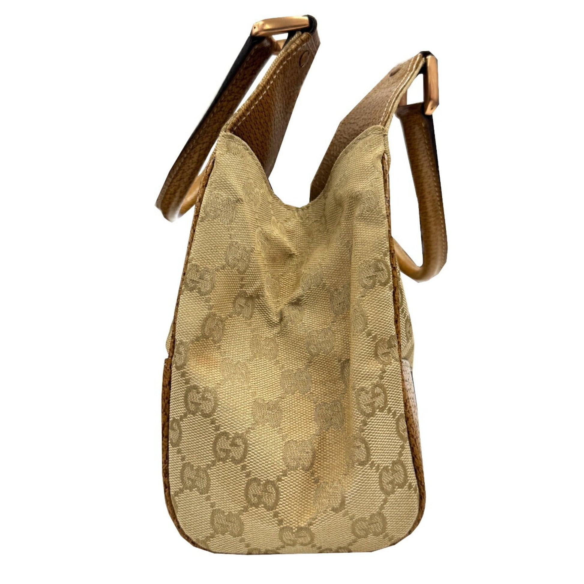 Gucci New Jackie Beige Gg Canvas Handbag