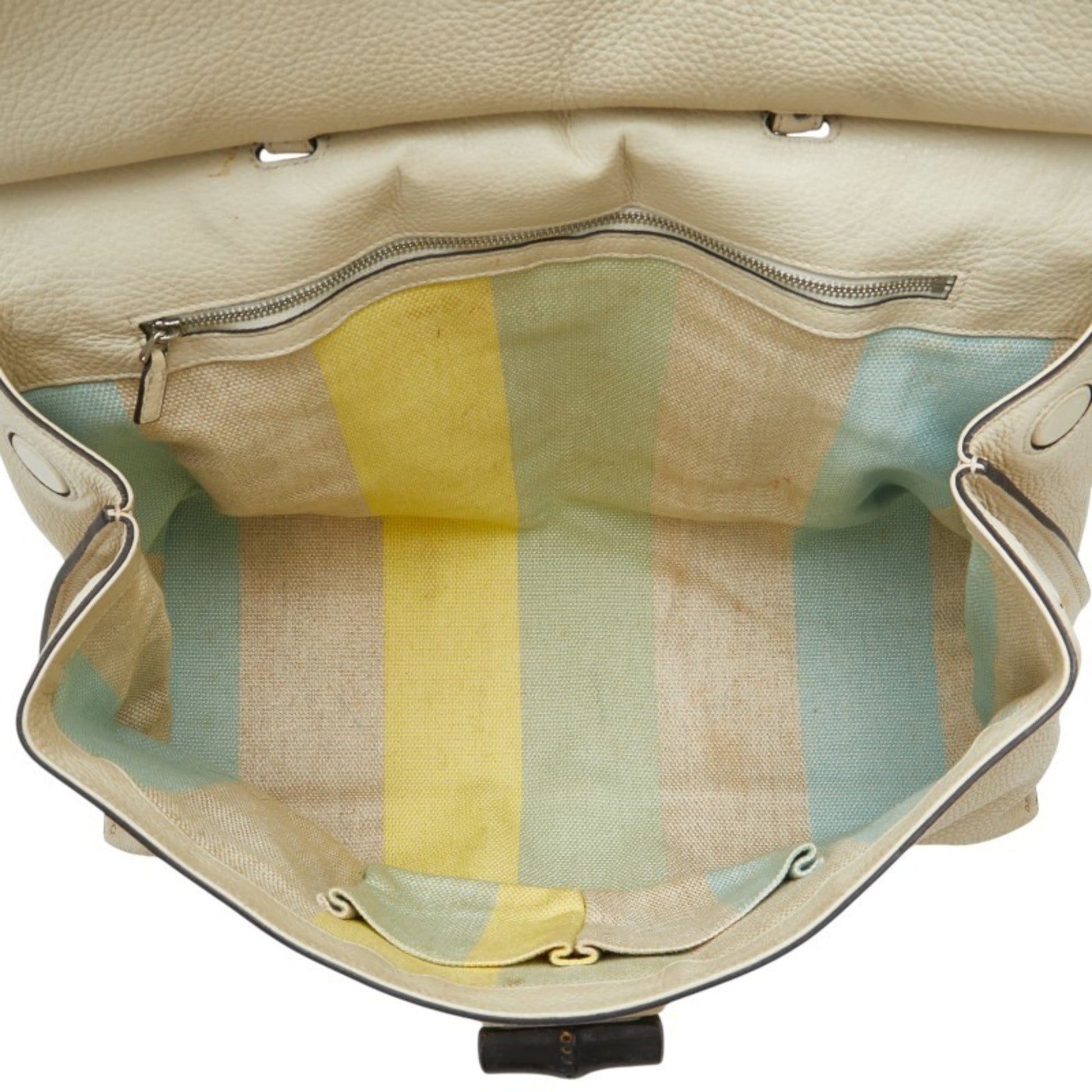 Gucci White Leather Shoulder Bag Tote Bag