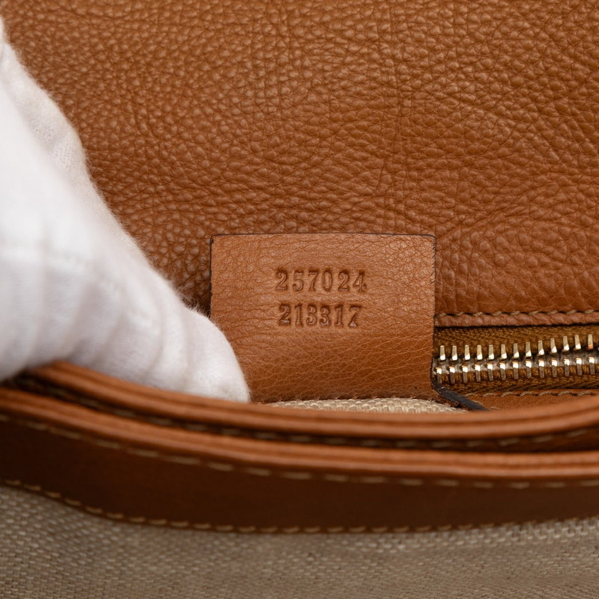 Gucci Beige Brown Canvas Leather Messenger Bag Shoulder Bag