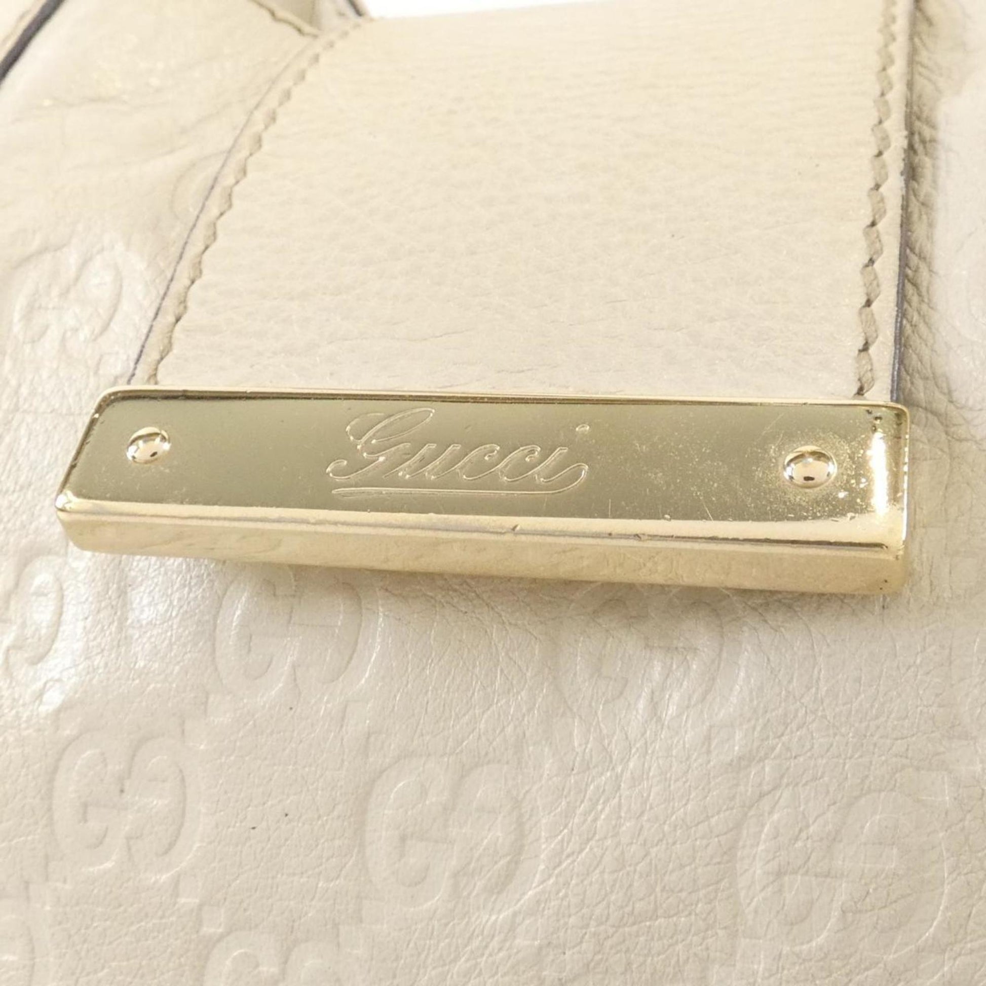 Gucci Ivory Leather Handbag