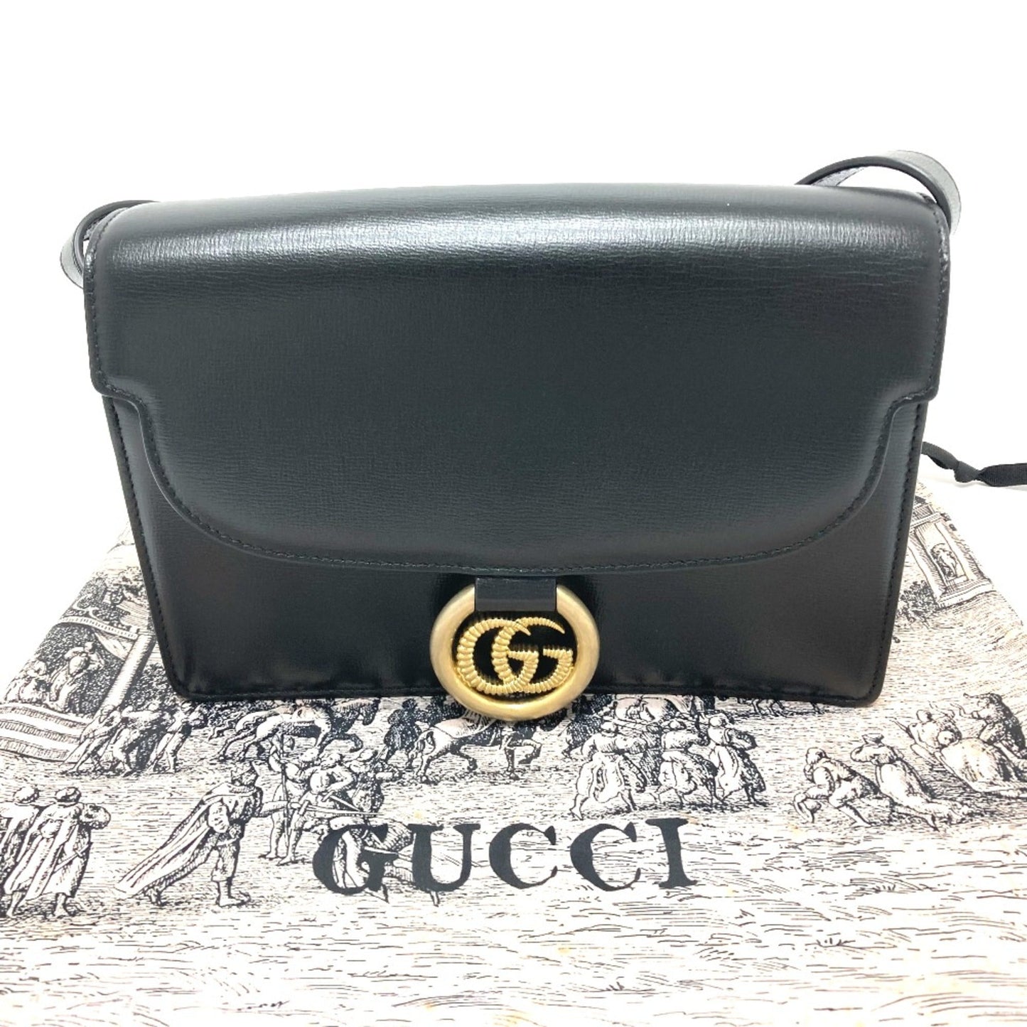 Gucci Black Leather Shoulder Bag