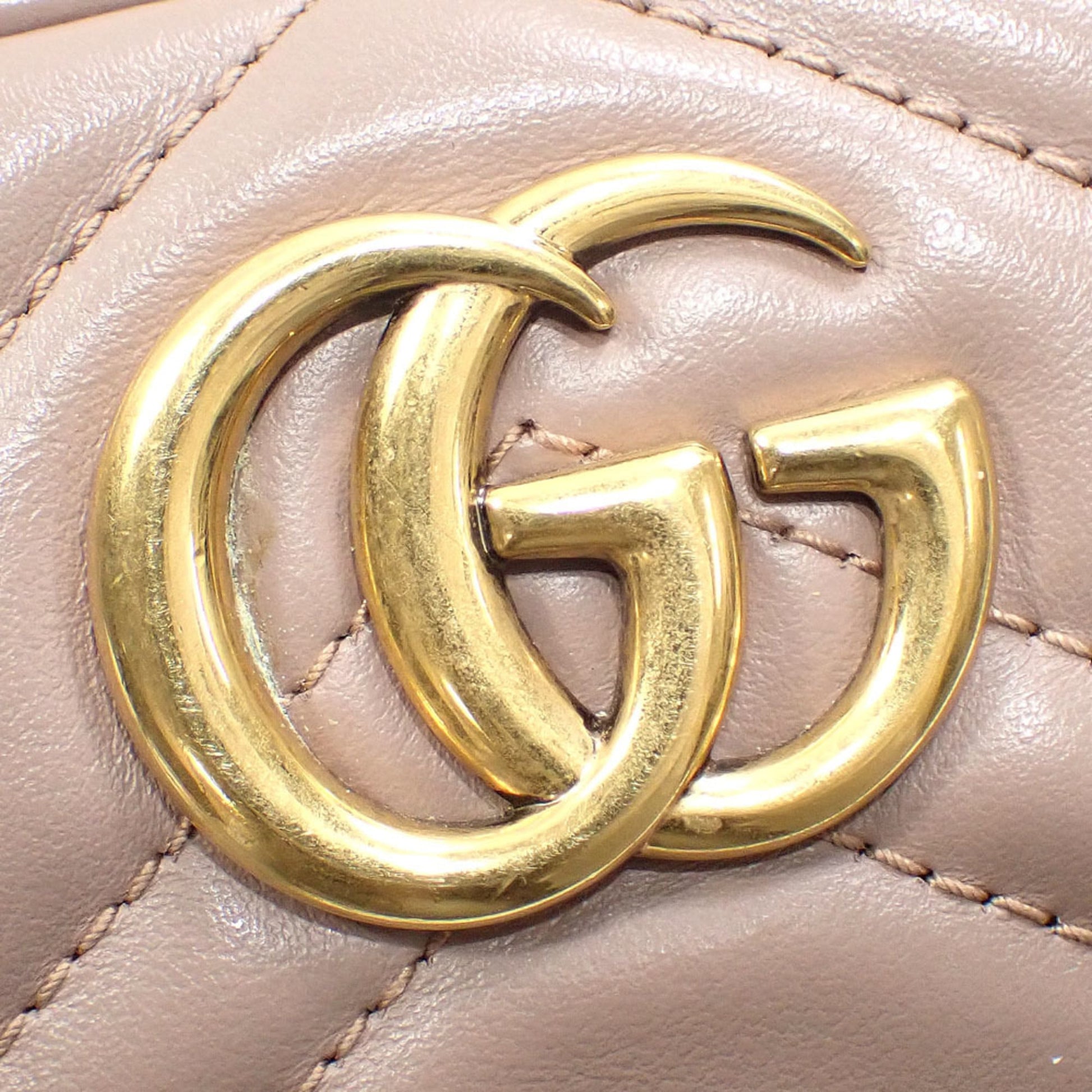 Gucci Beige Quilting Leather Shoulder Bag