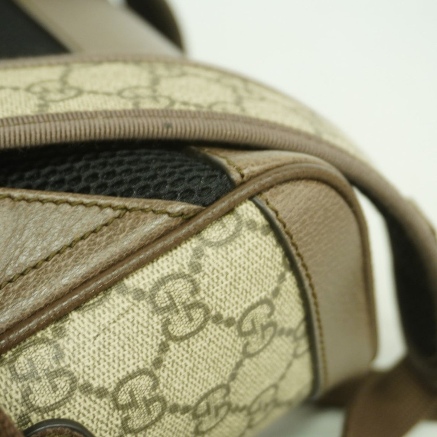 Gucci Brown Pvc Leather Backpack