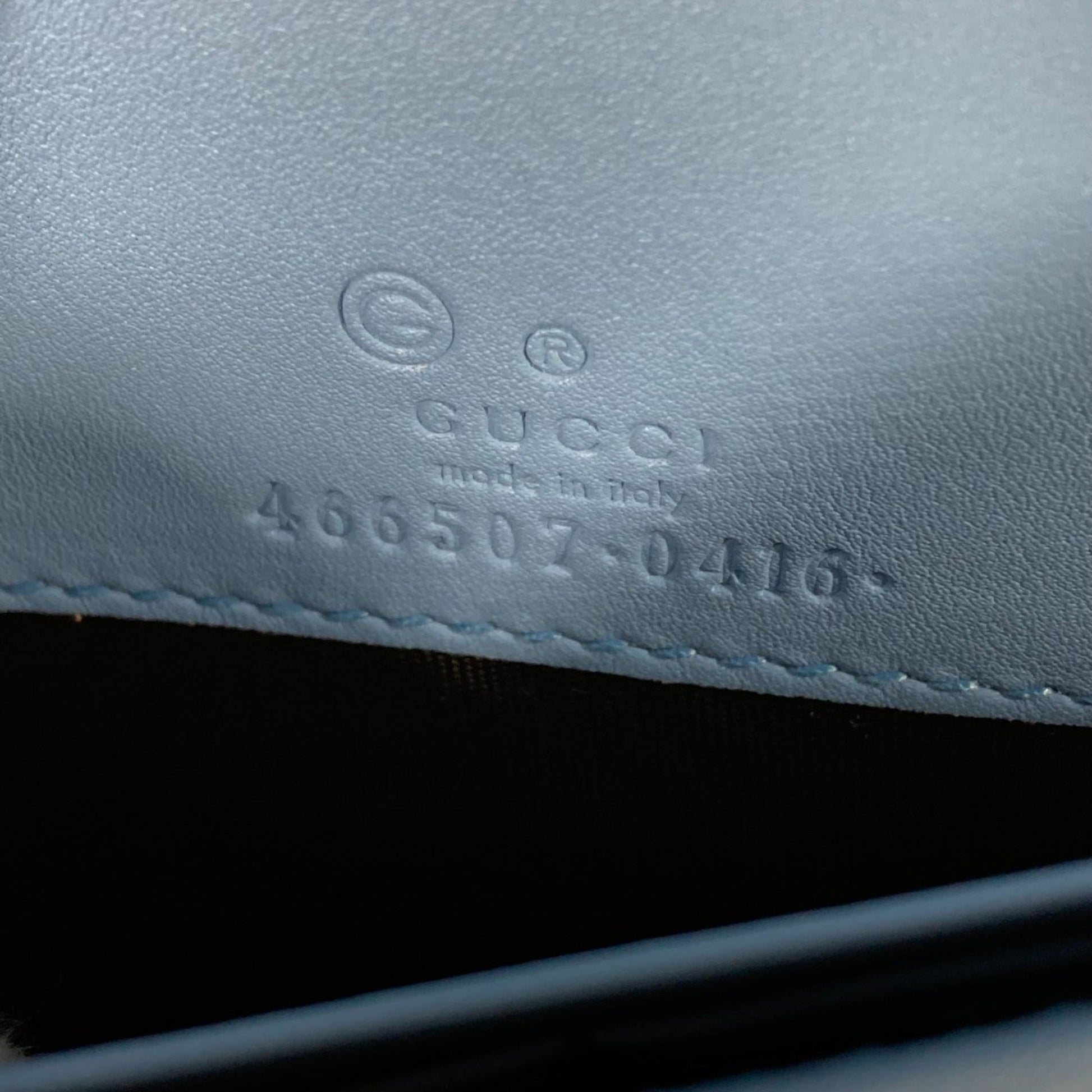 Gucci Blue Leather Shoulder Bag