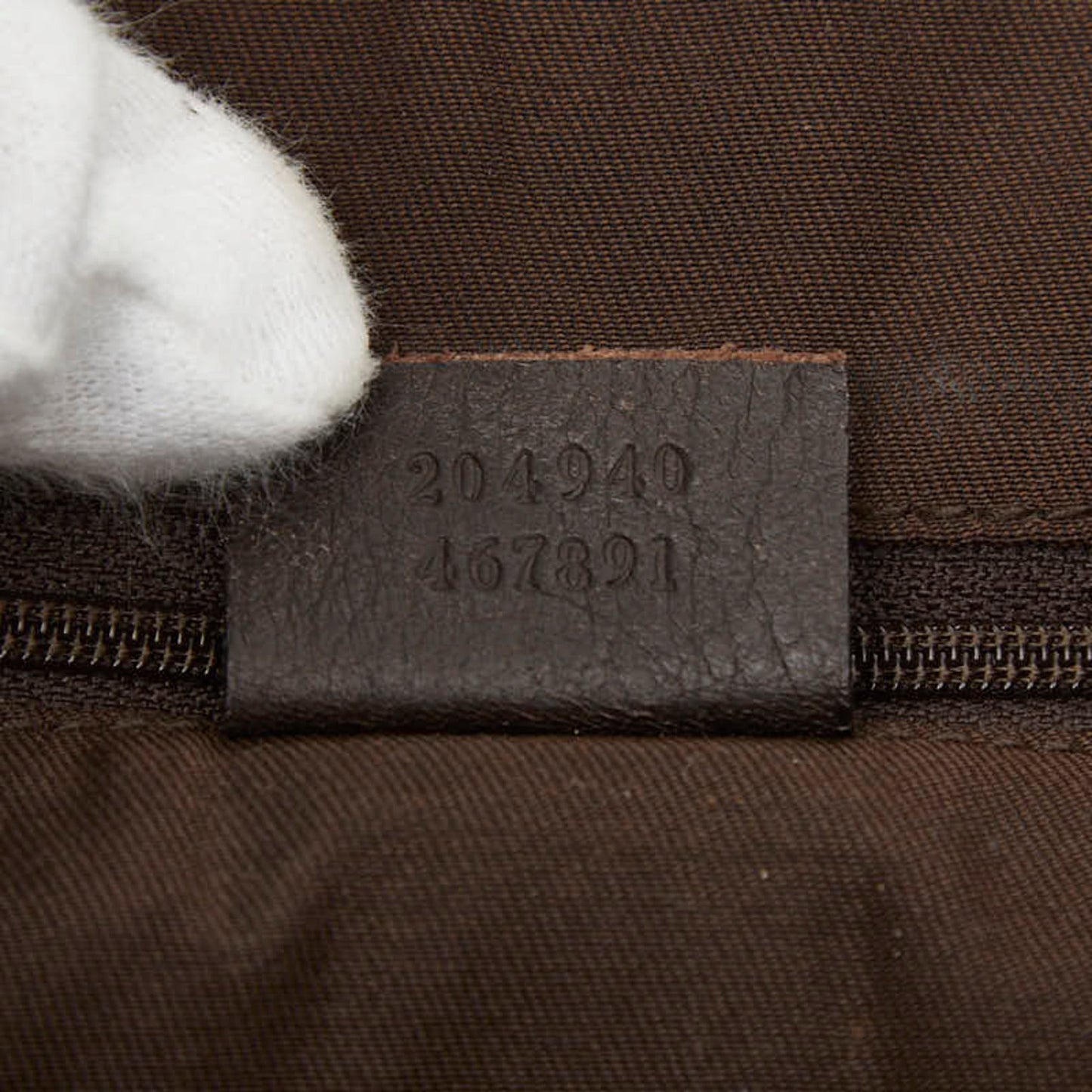 Gucci Beige Brown Canvas Leather Shoulder Bag
