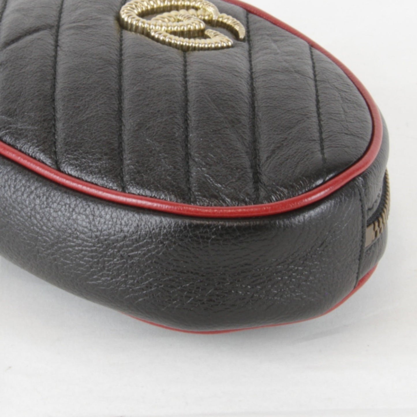 Gucci Gg Marmont Black Leather Fanny Pack