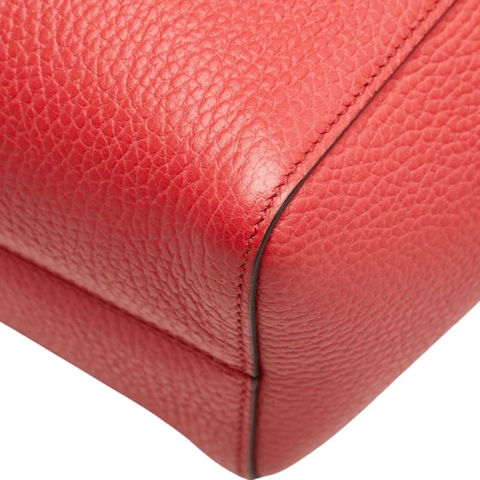 Gucci Pink Red Color Leather Handbag Tote Bag