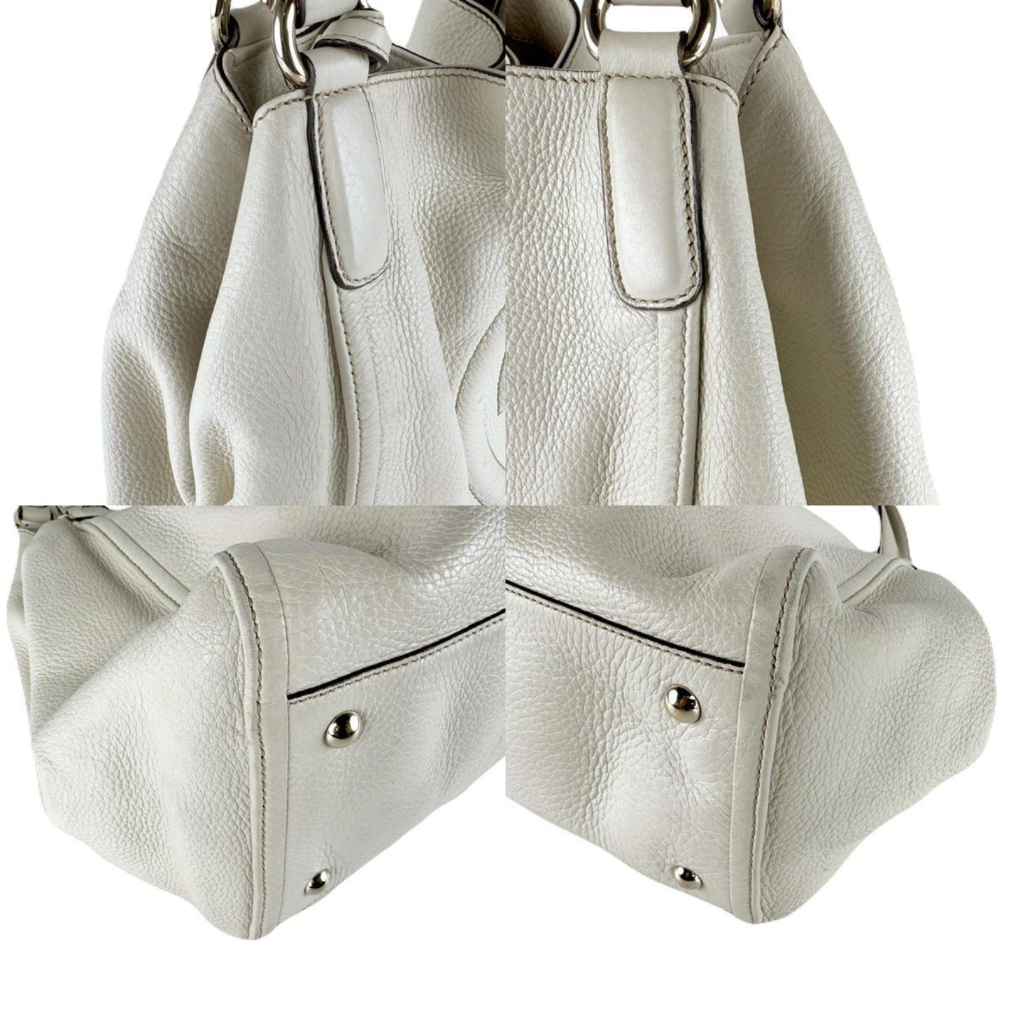 Gucci Ivory Leather Handbag