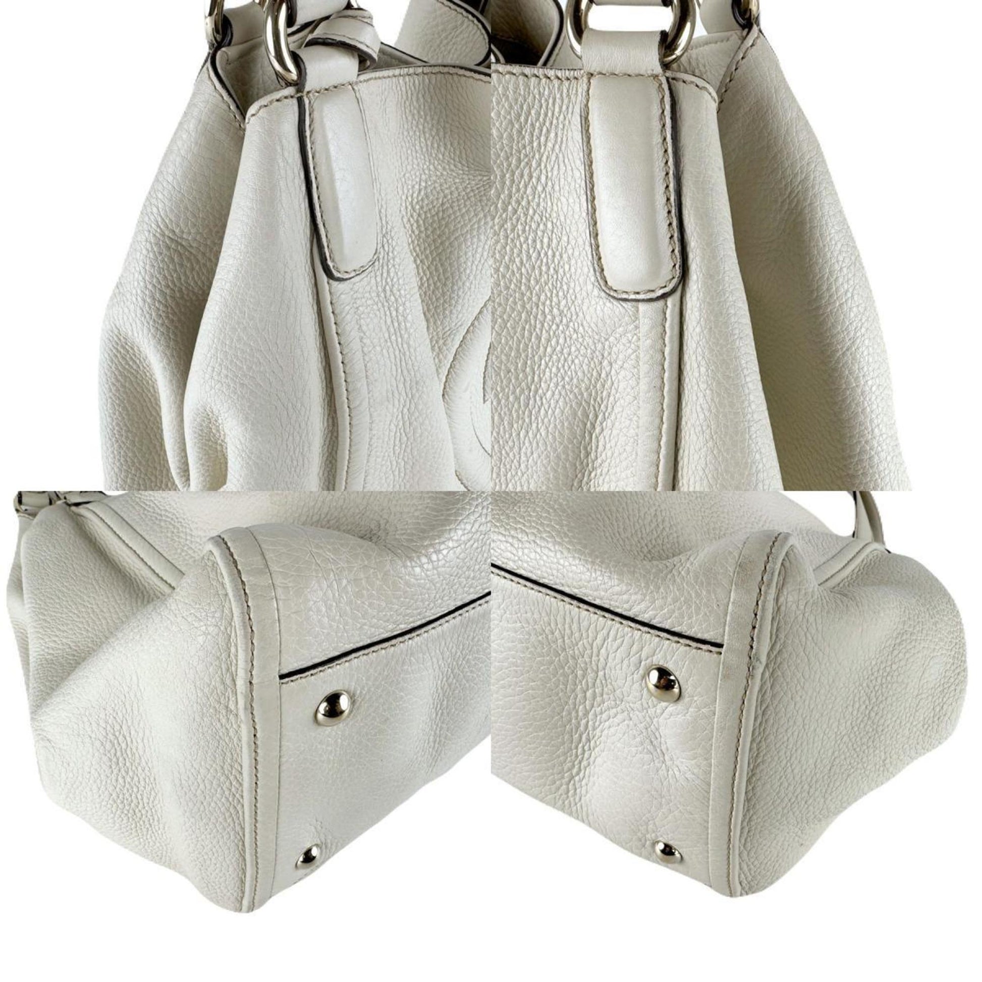 Gucci Ivory Leather Handbag