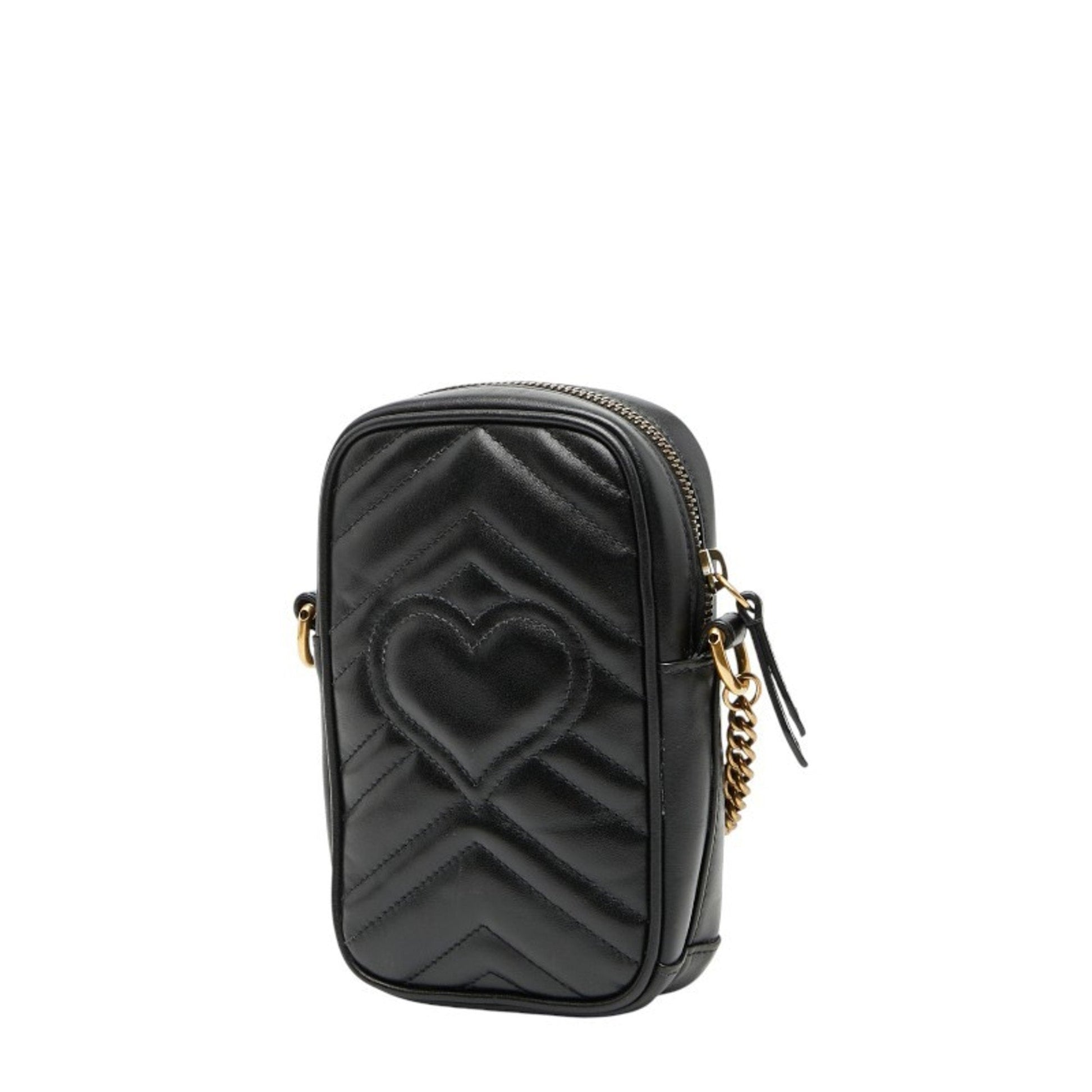 Gucci Gg Marmont Black Leather Shoulder Bag