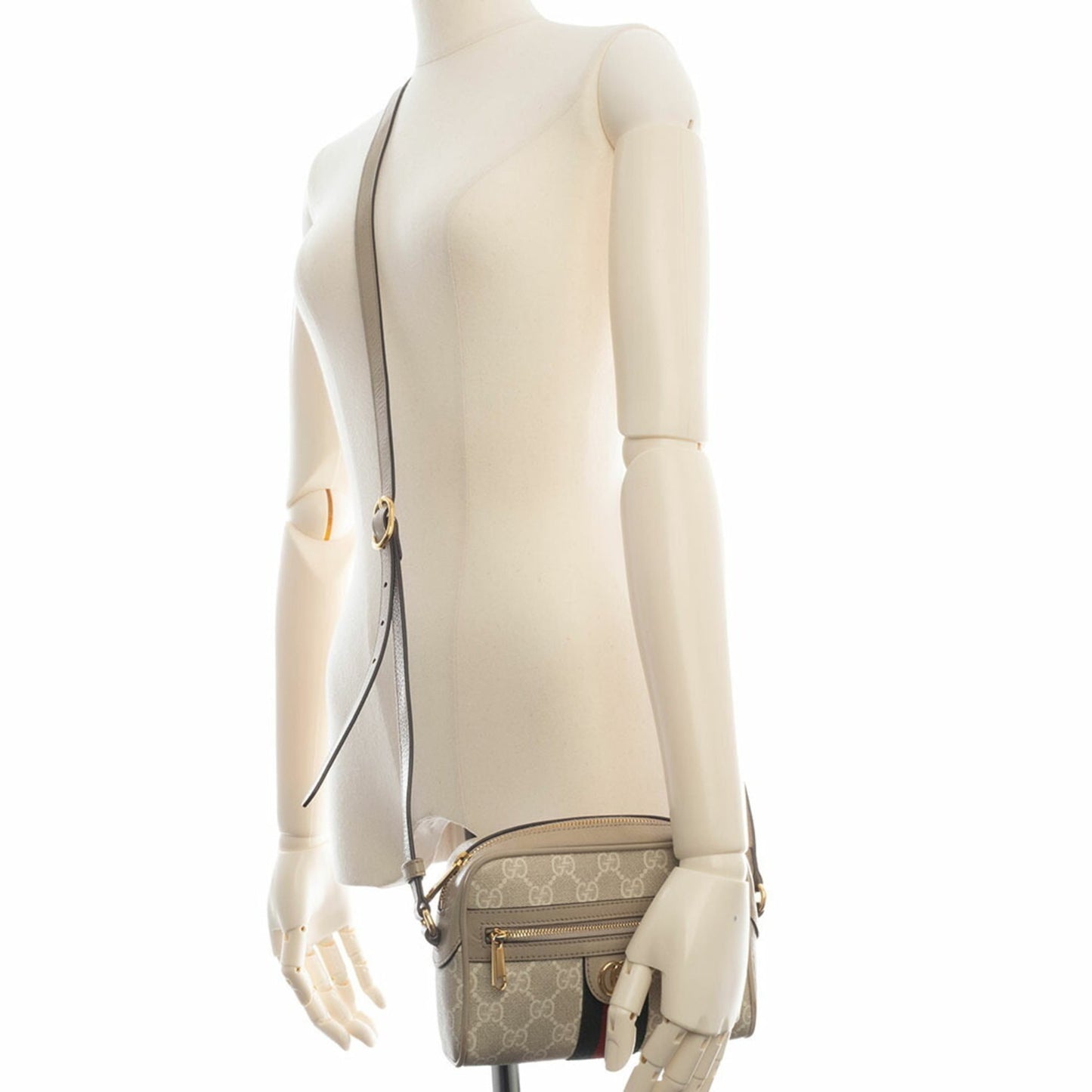 Gucci Beige Gg Supreme Leather Shoulder Bag