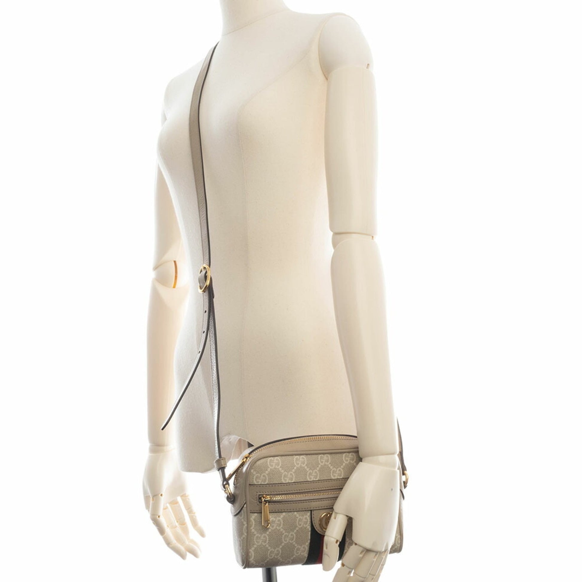 Gucci Beige Gg Supreme Leather Shoulder Bag