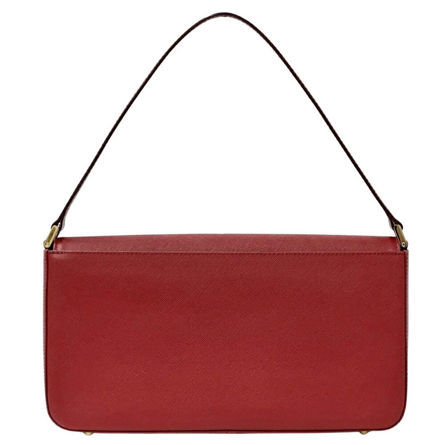 Burberry Color Handbag Shoulder Bag Leather Red