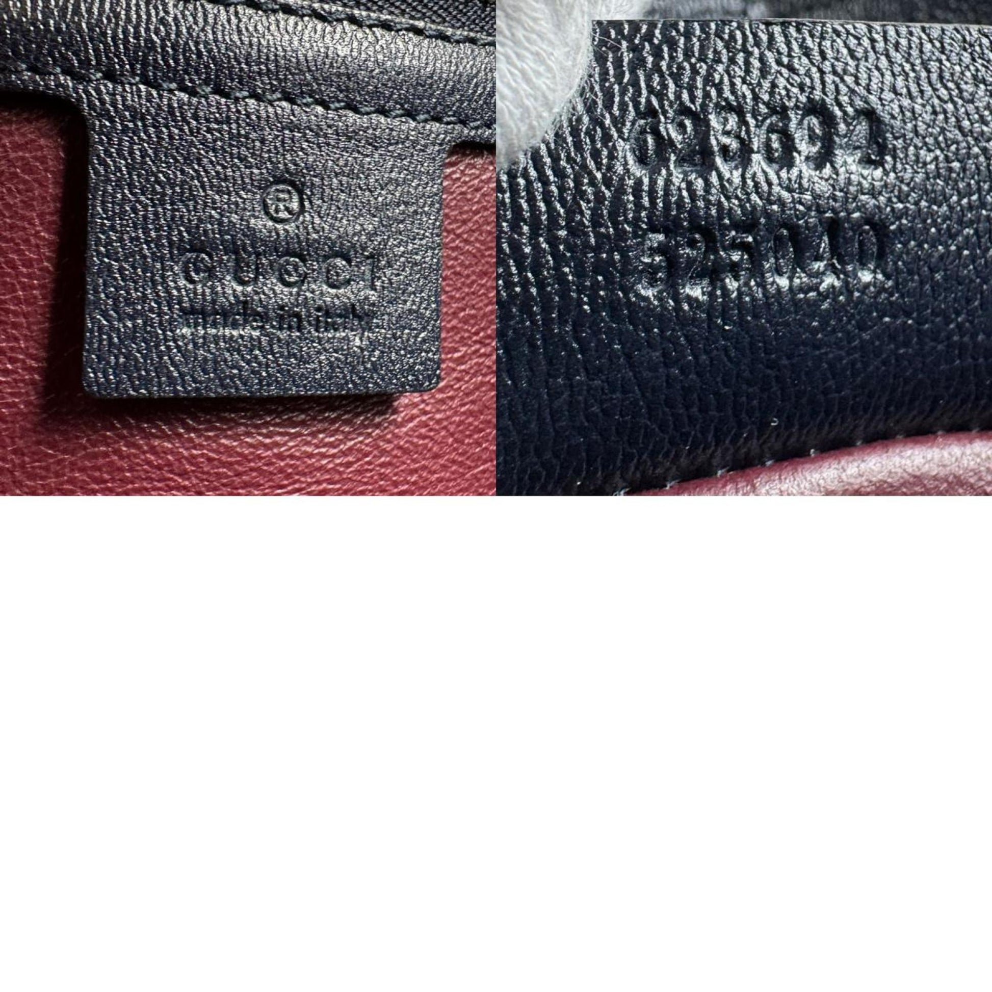 Gucci Beige Navy Canvas Leather Shoulder Bag