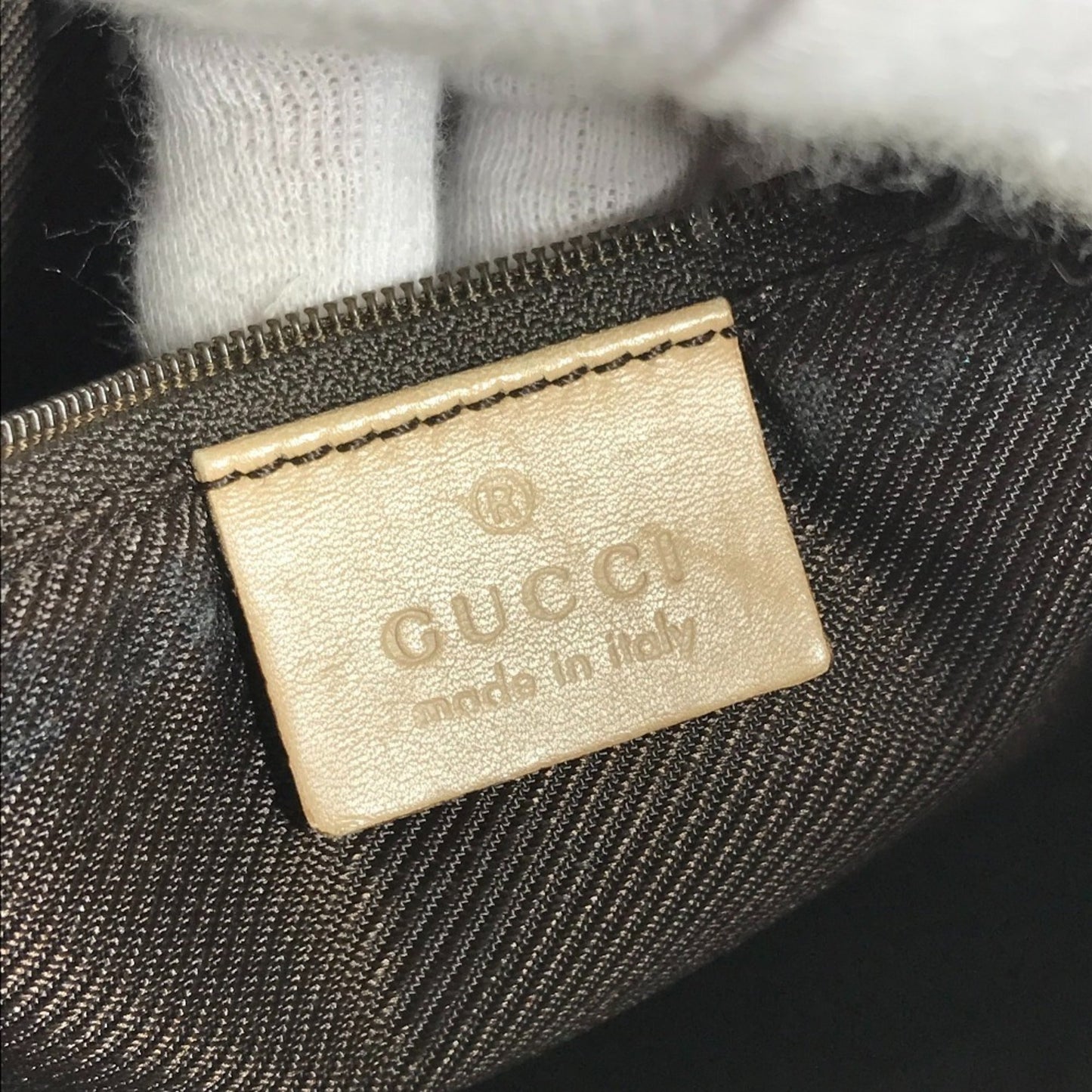 Gucci Beige Gg Canvas Shoulder Bag