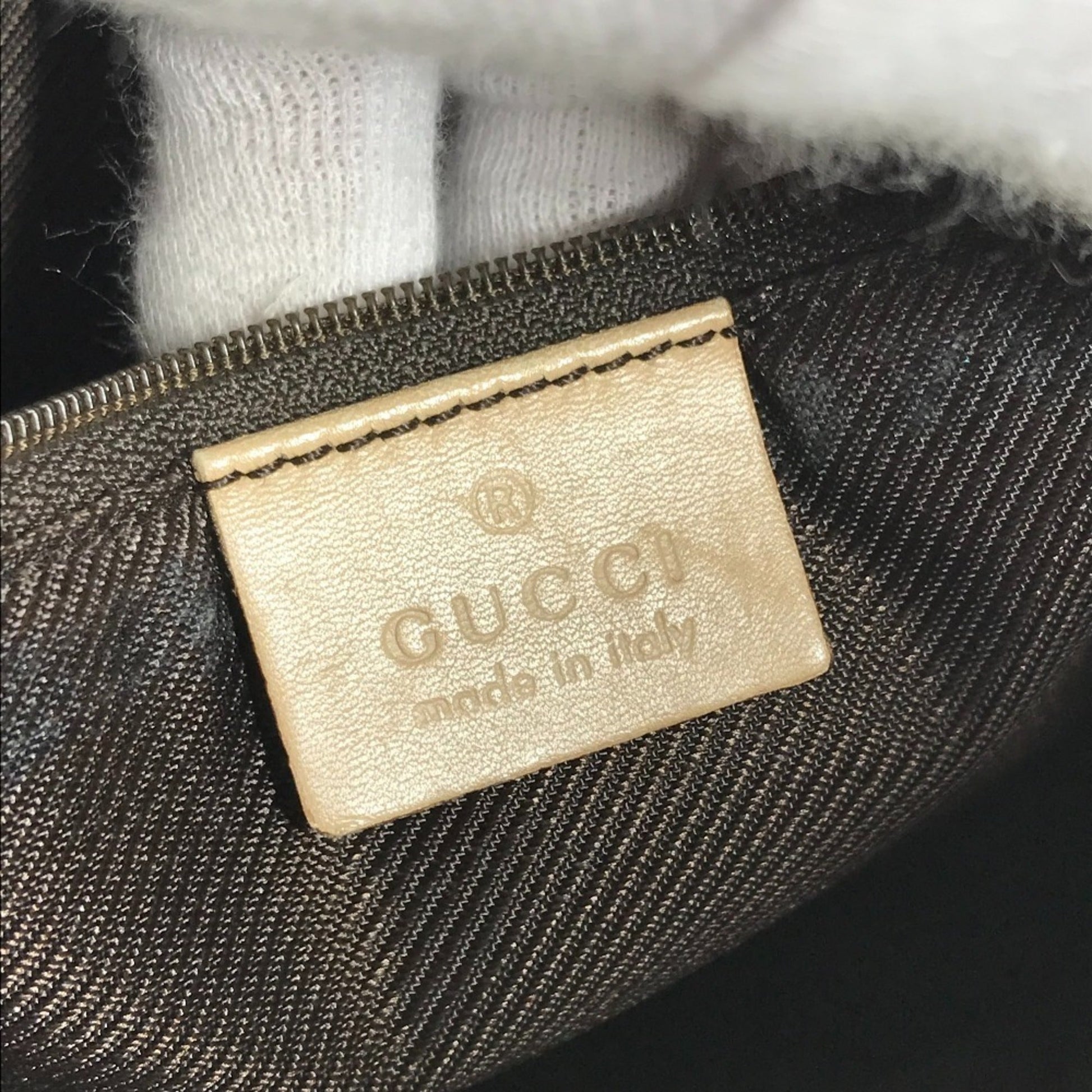Gucci Beige Gg Canvas Shoulder Bag