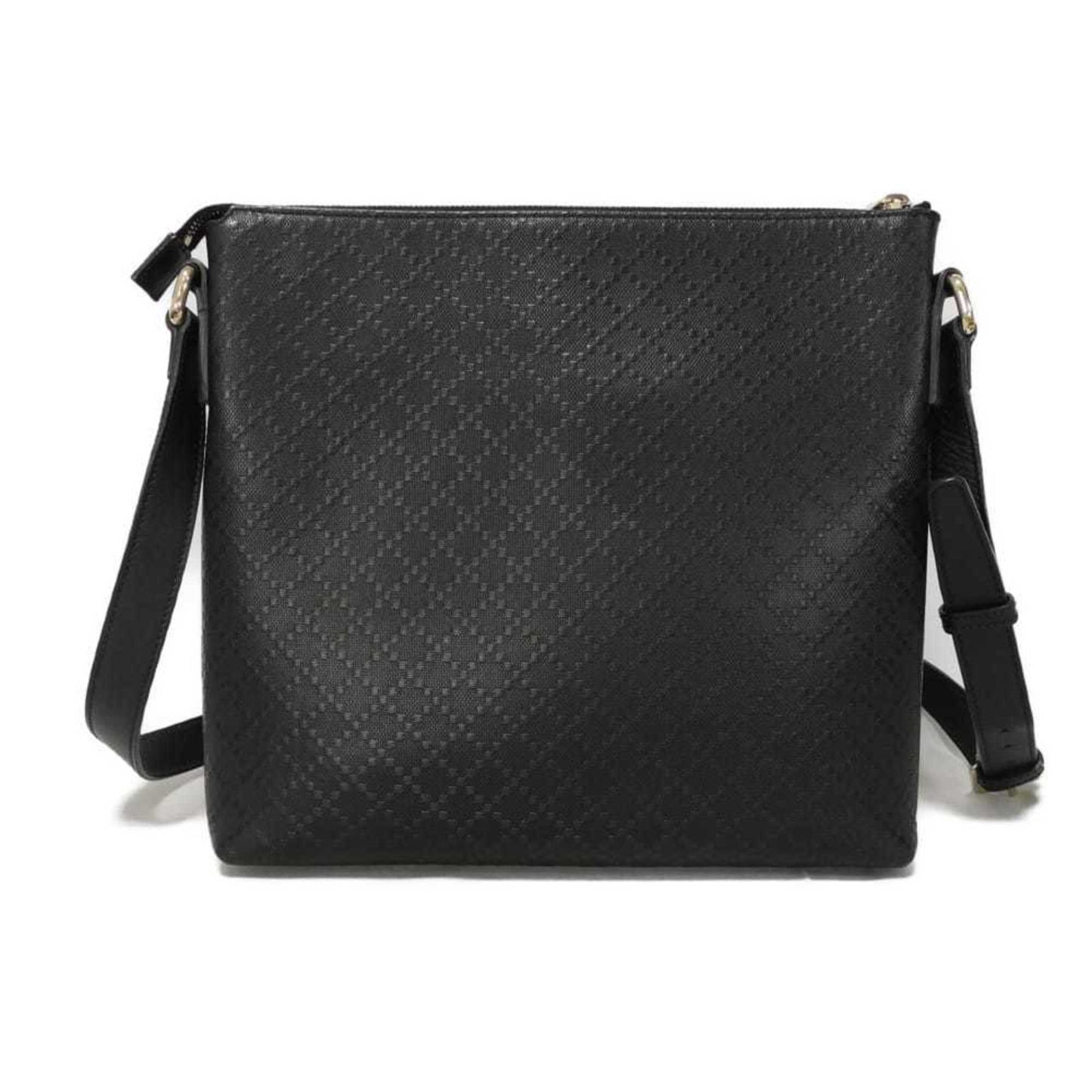 Gucci Diamante Black Leather Messenger Bag Shoulder Bag