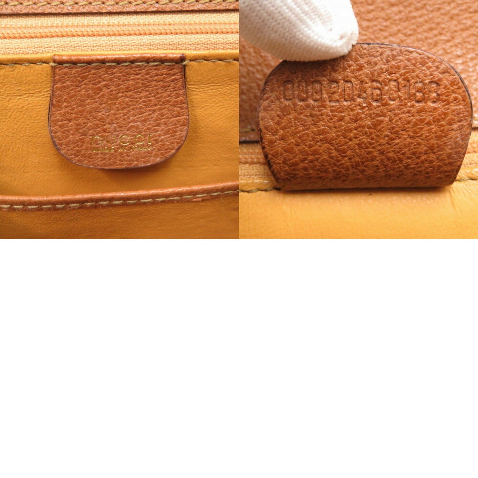 Gucci Brown Bamboo Leather Handbag