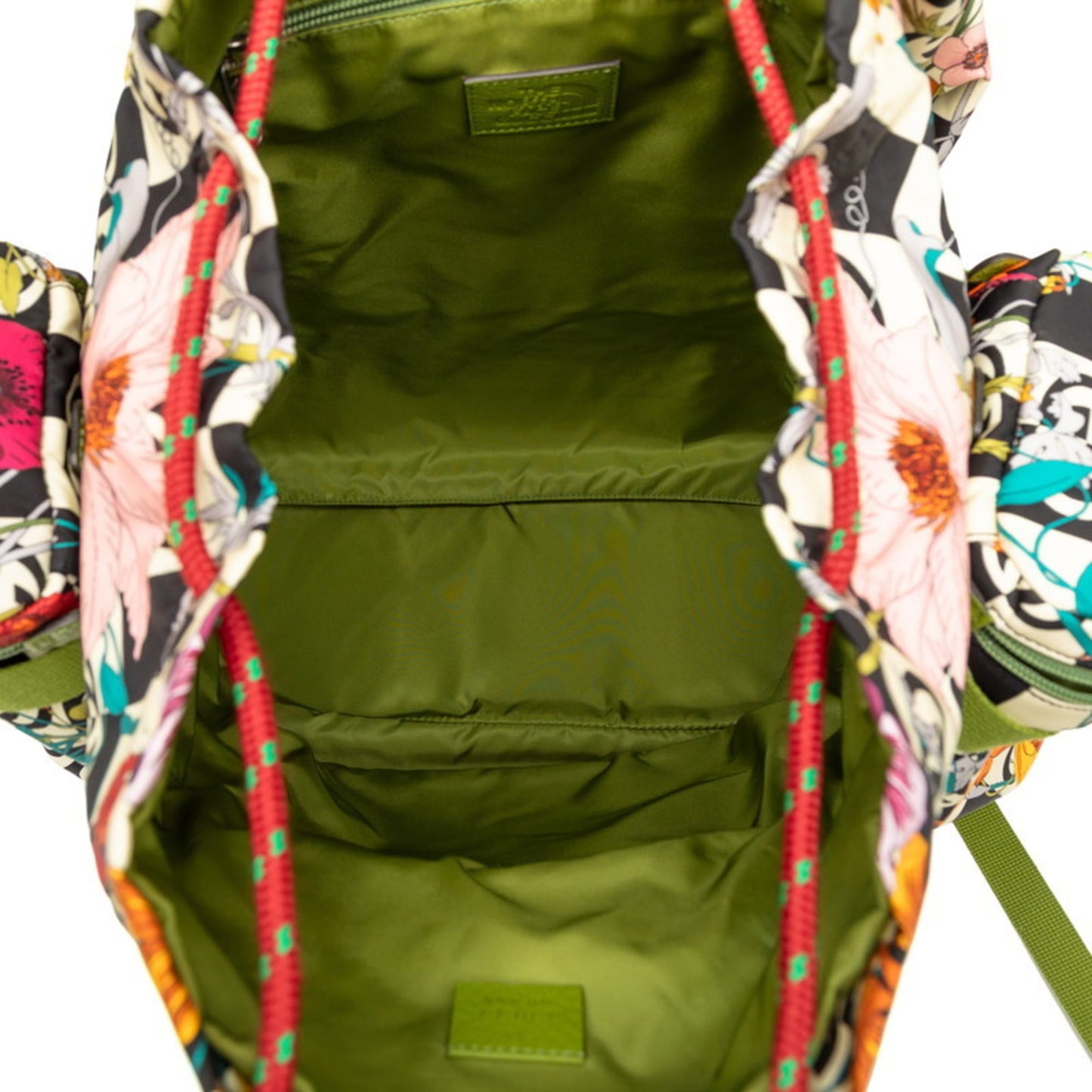 Gucci Green Multi-Color Nylon Leather Backpack