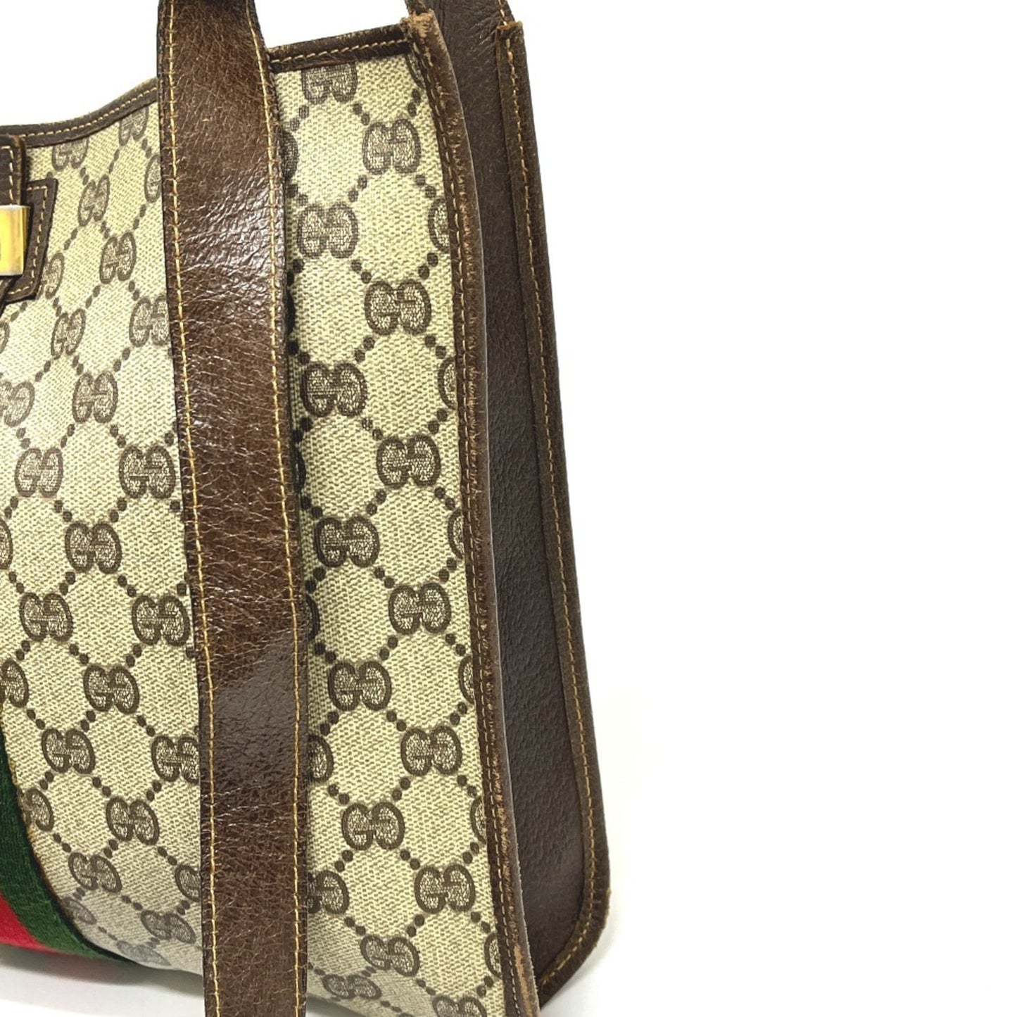 Gucci Brown Pvc Leather Shoulder Bag